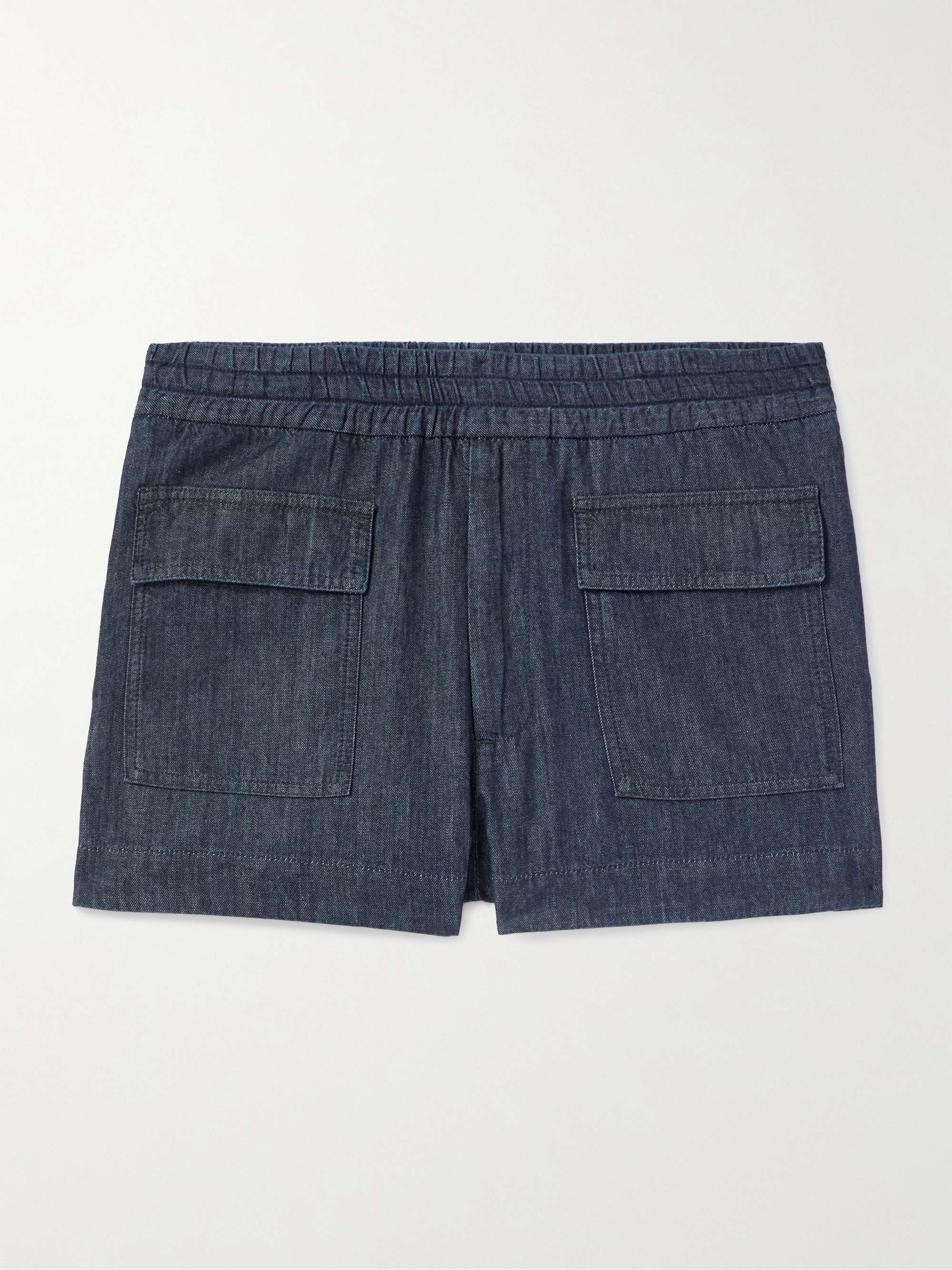 Slim-Fit Denim Cargo Shorts view