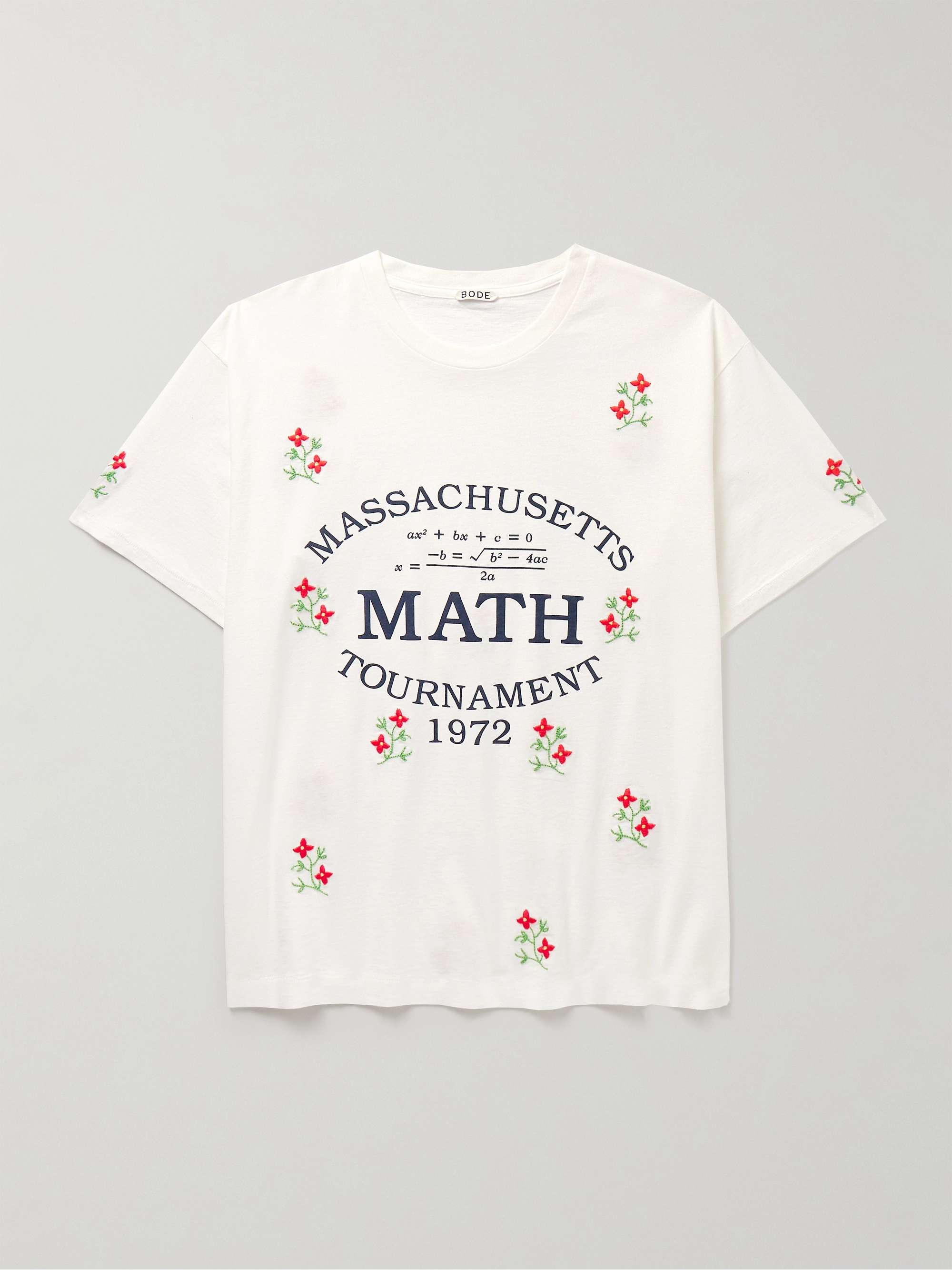 Tournament Embroidered Printed Cotton-Jersey T-Shirt view