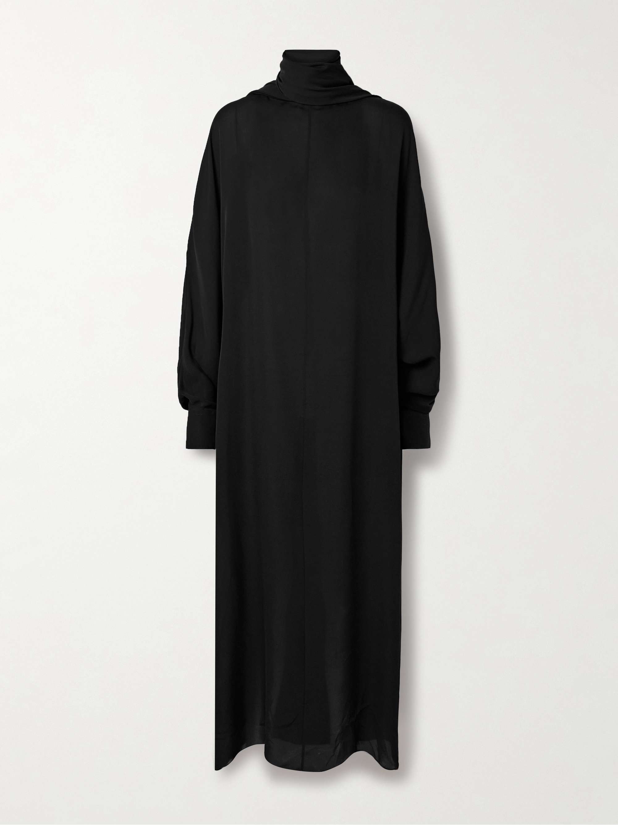 Lexi open-back tie-neck silk-chiffon turtleneck maxi dress view