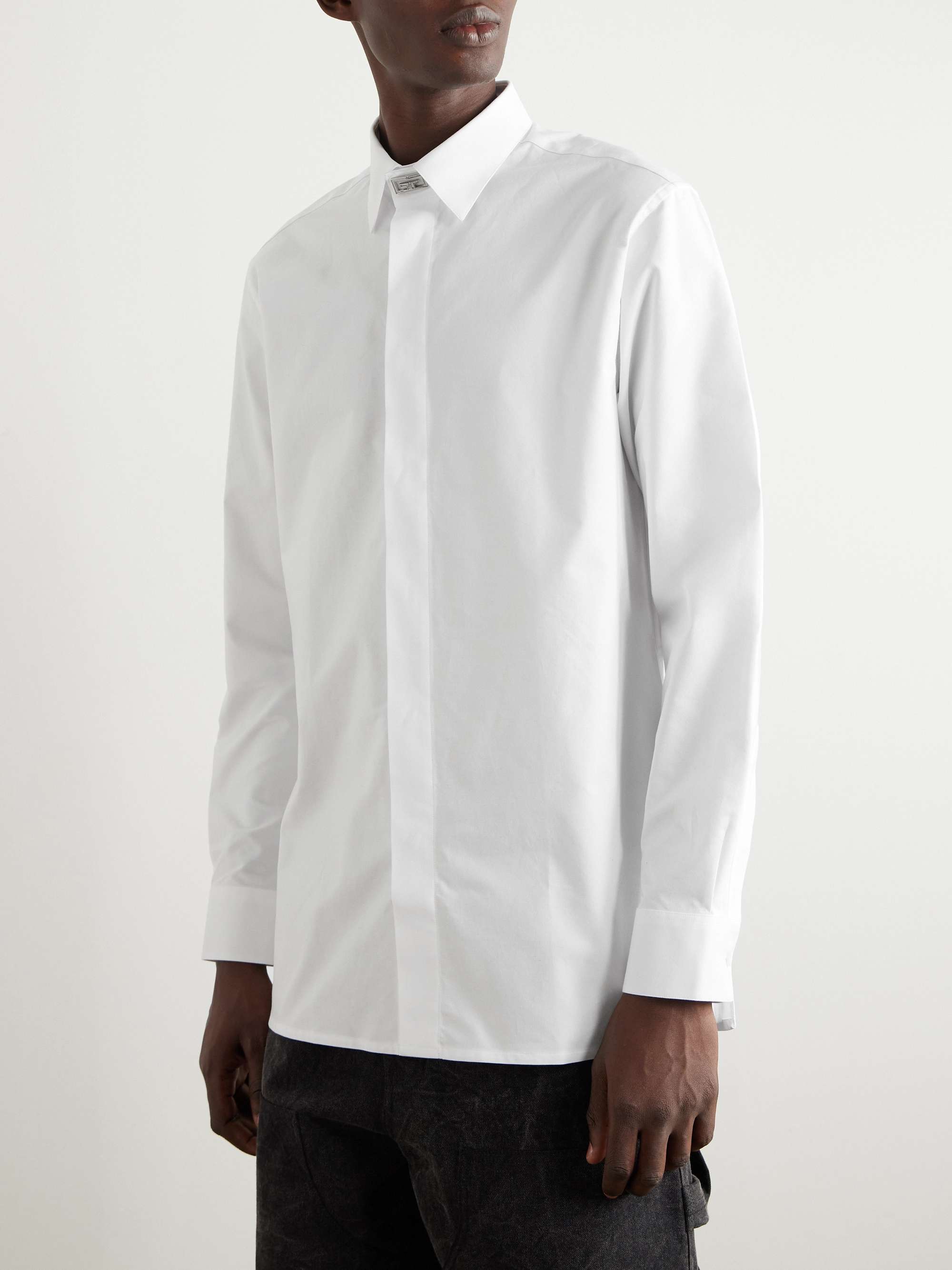 Logo-Embellished Cotton Oxford Shirt view