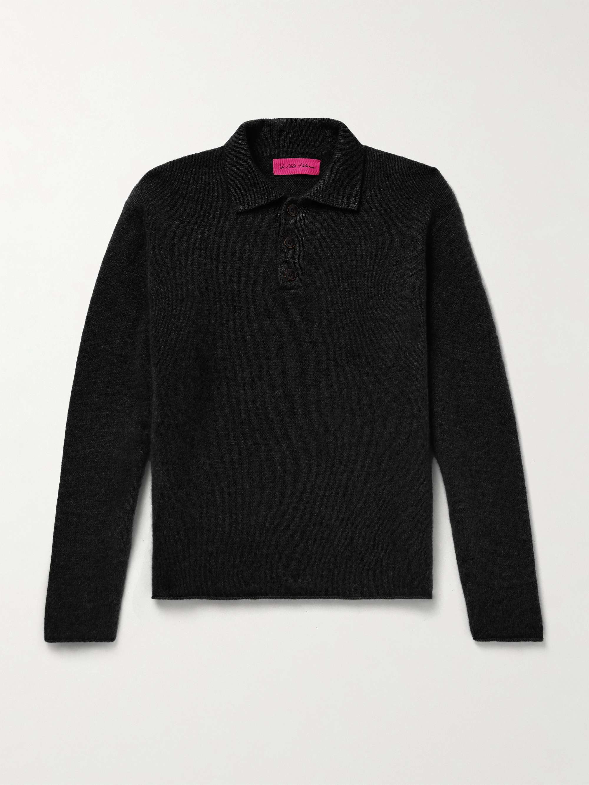 Brushed-Cashmere Polo Shirt view