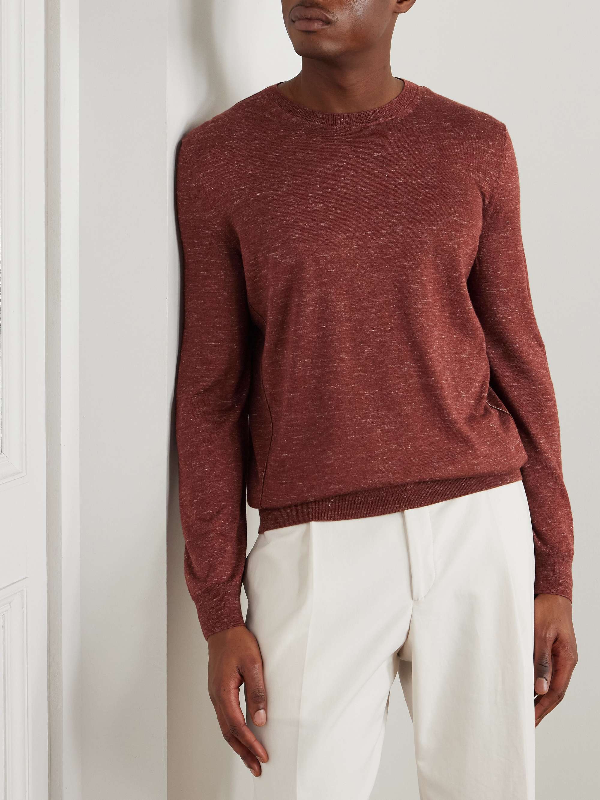 Mulberry Silk, Cashmere and Linen-Blend Sweater view