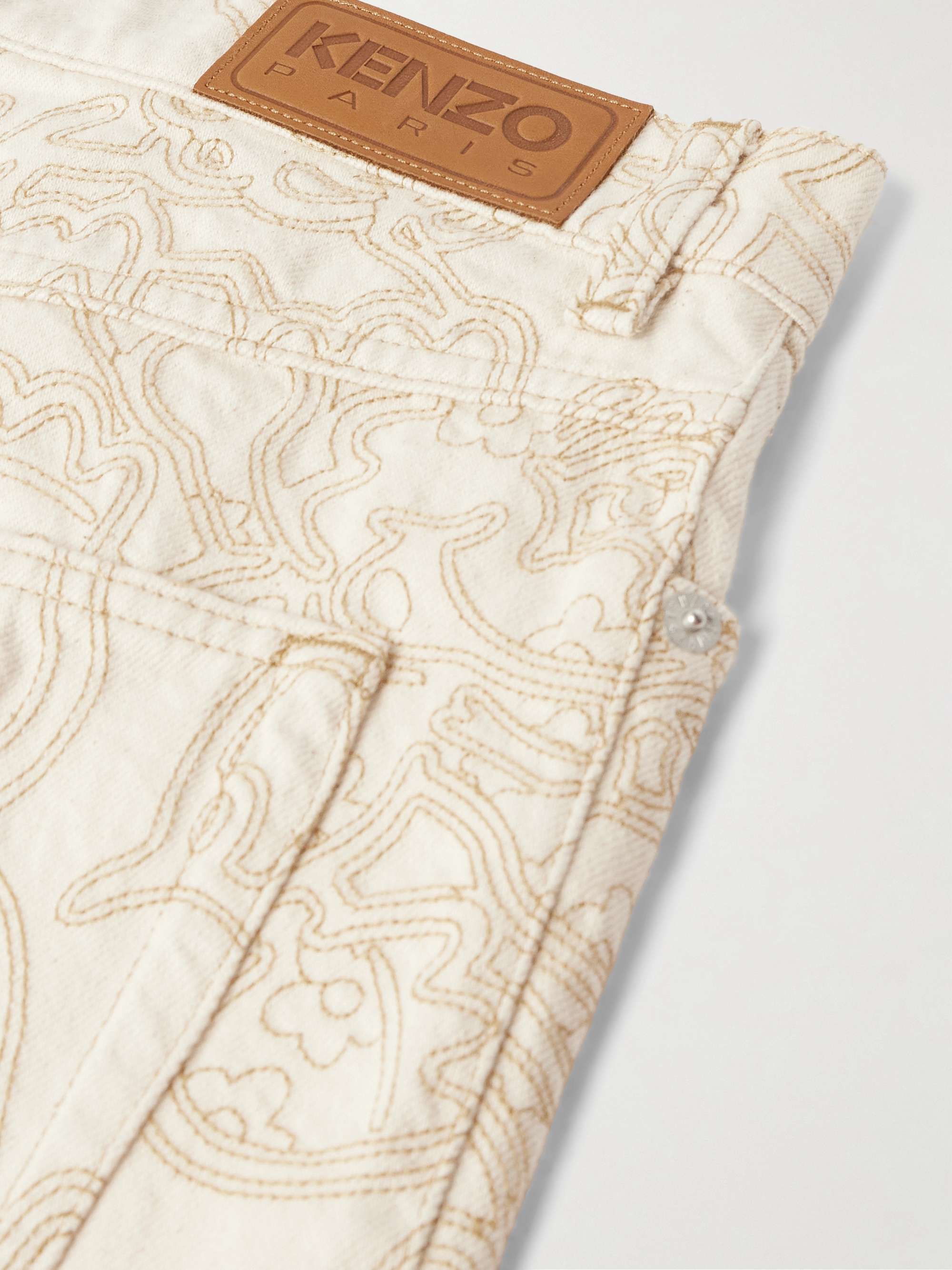 + Verdy Wide-Leg Pleated Embroidered Jeans view