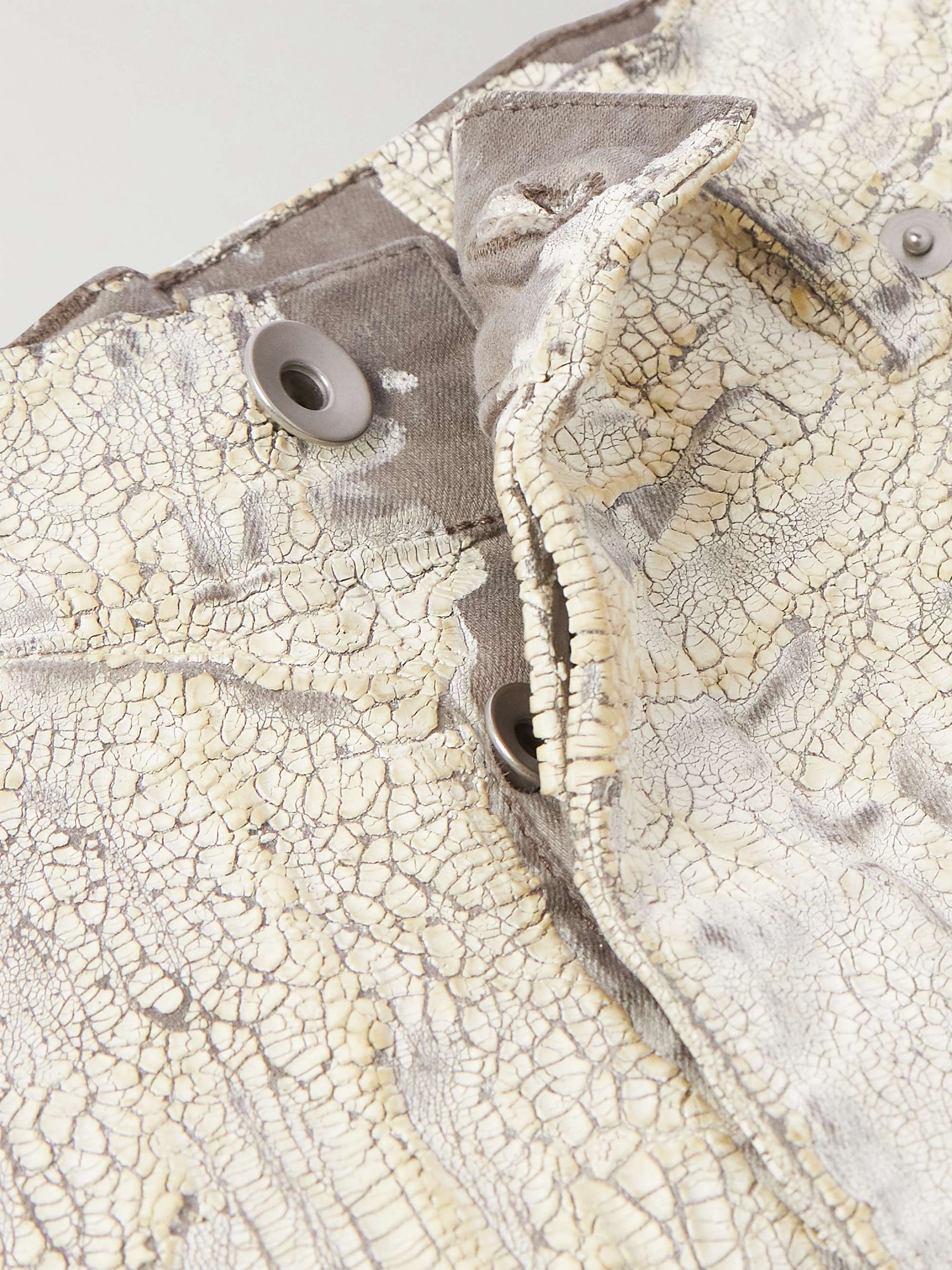 Bolan Banana Flared Zip-Detailed Metallic Megacrust Jeans view