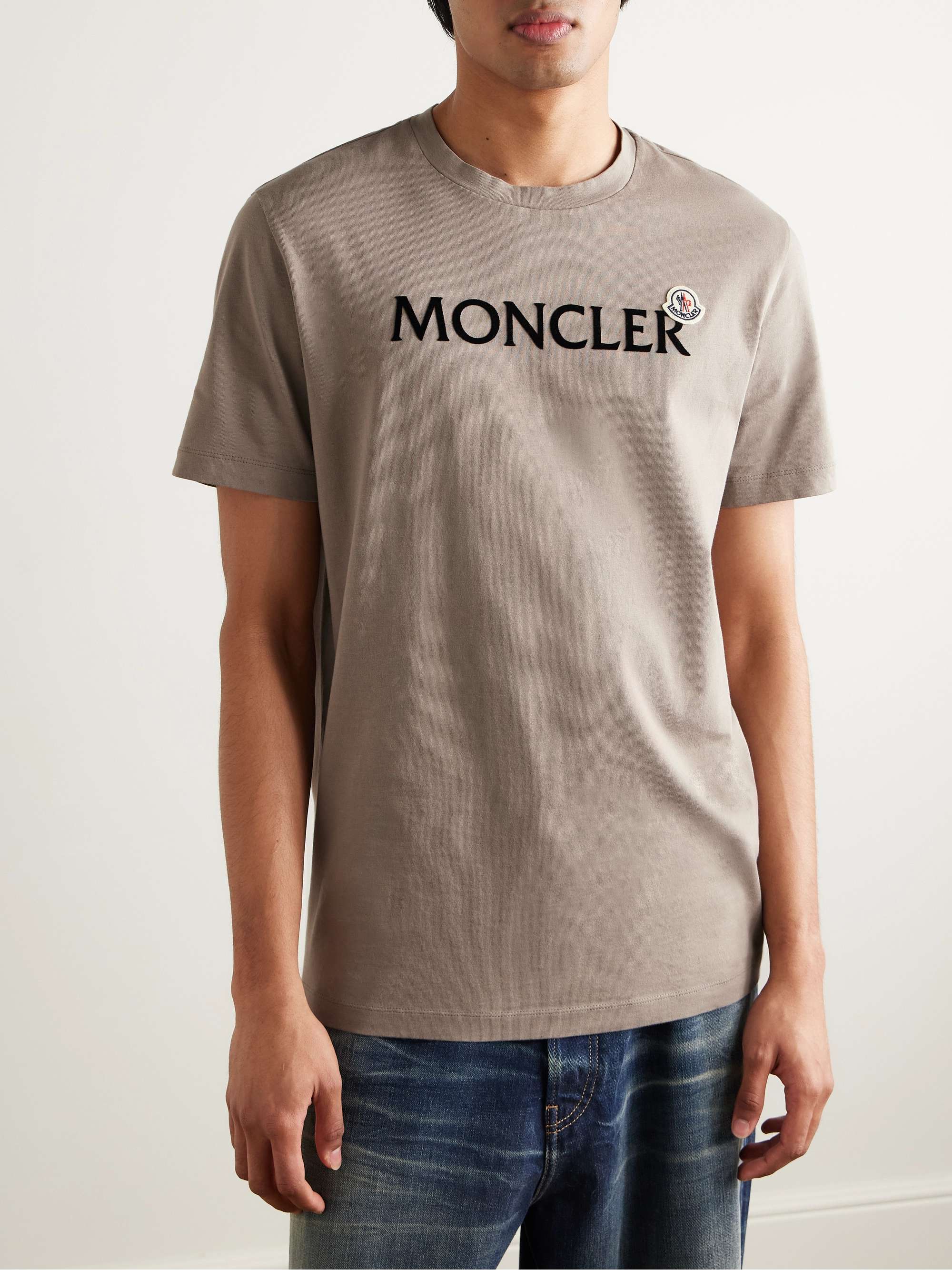 Logo-Flocked Appliquéd Cotton-Jersey T-Shirt view