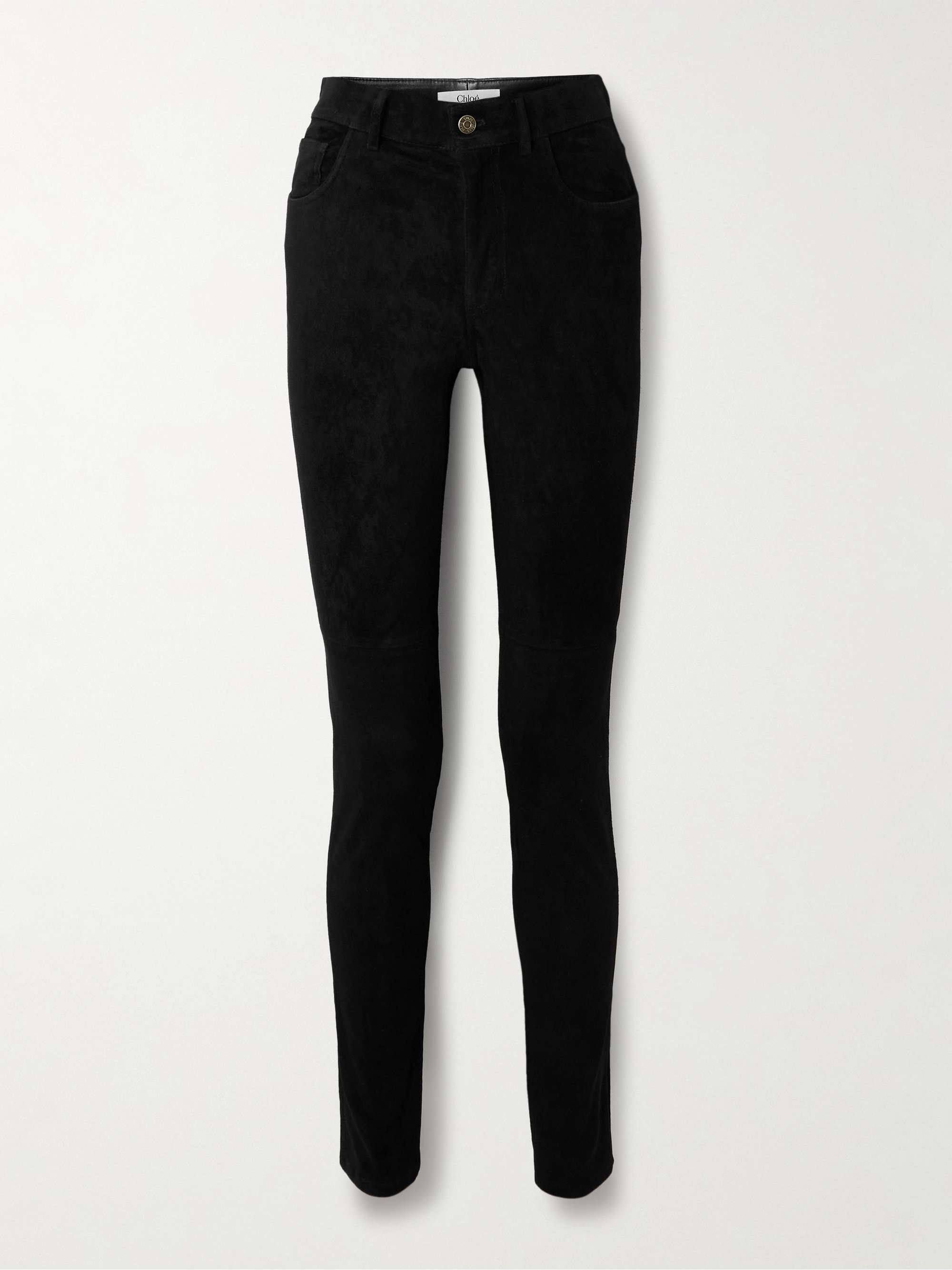 Suede skinny pants view