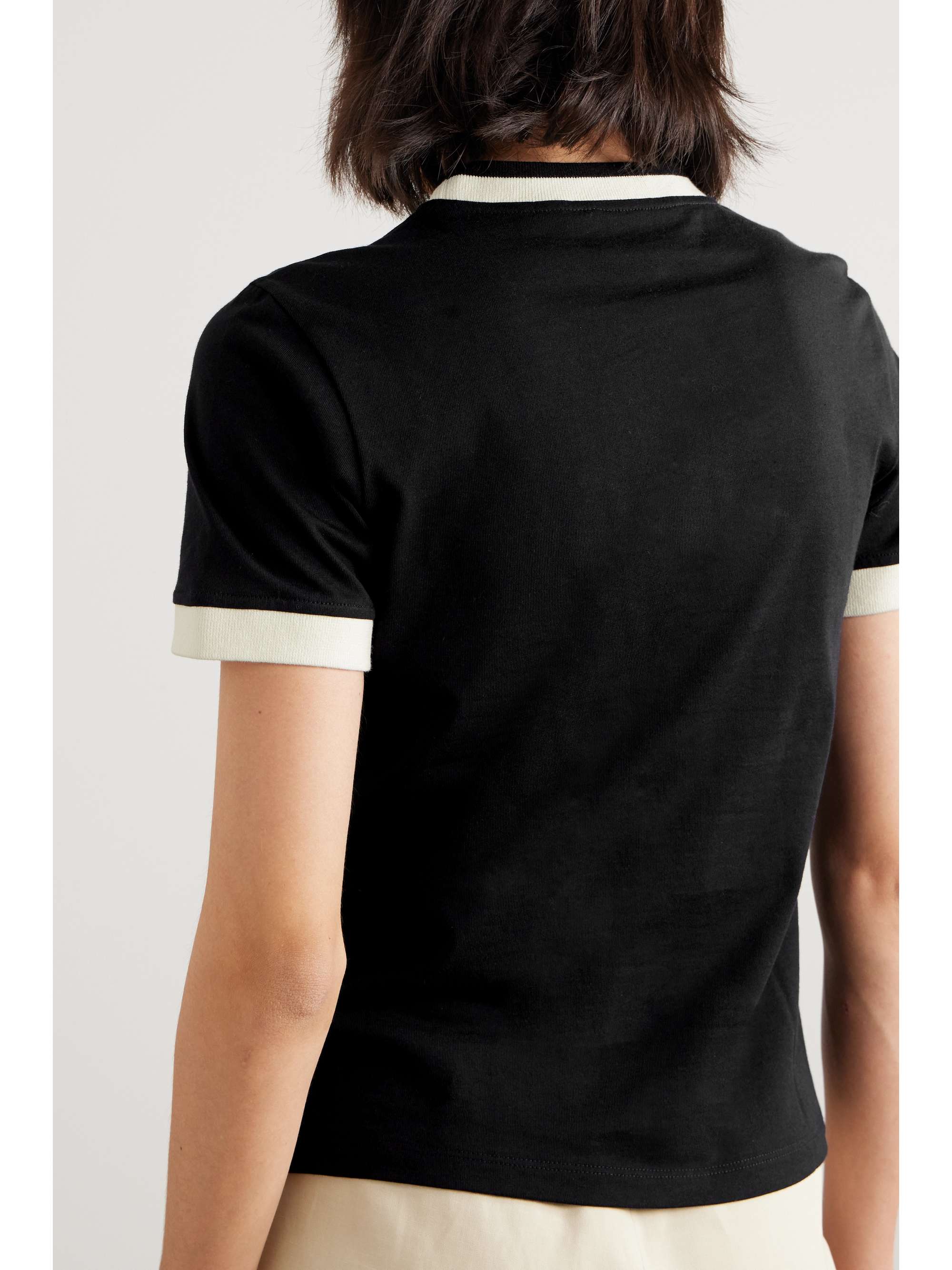 Embroidered cotton-jersey T-shirt view