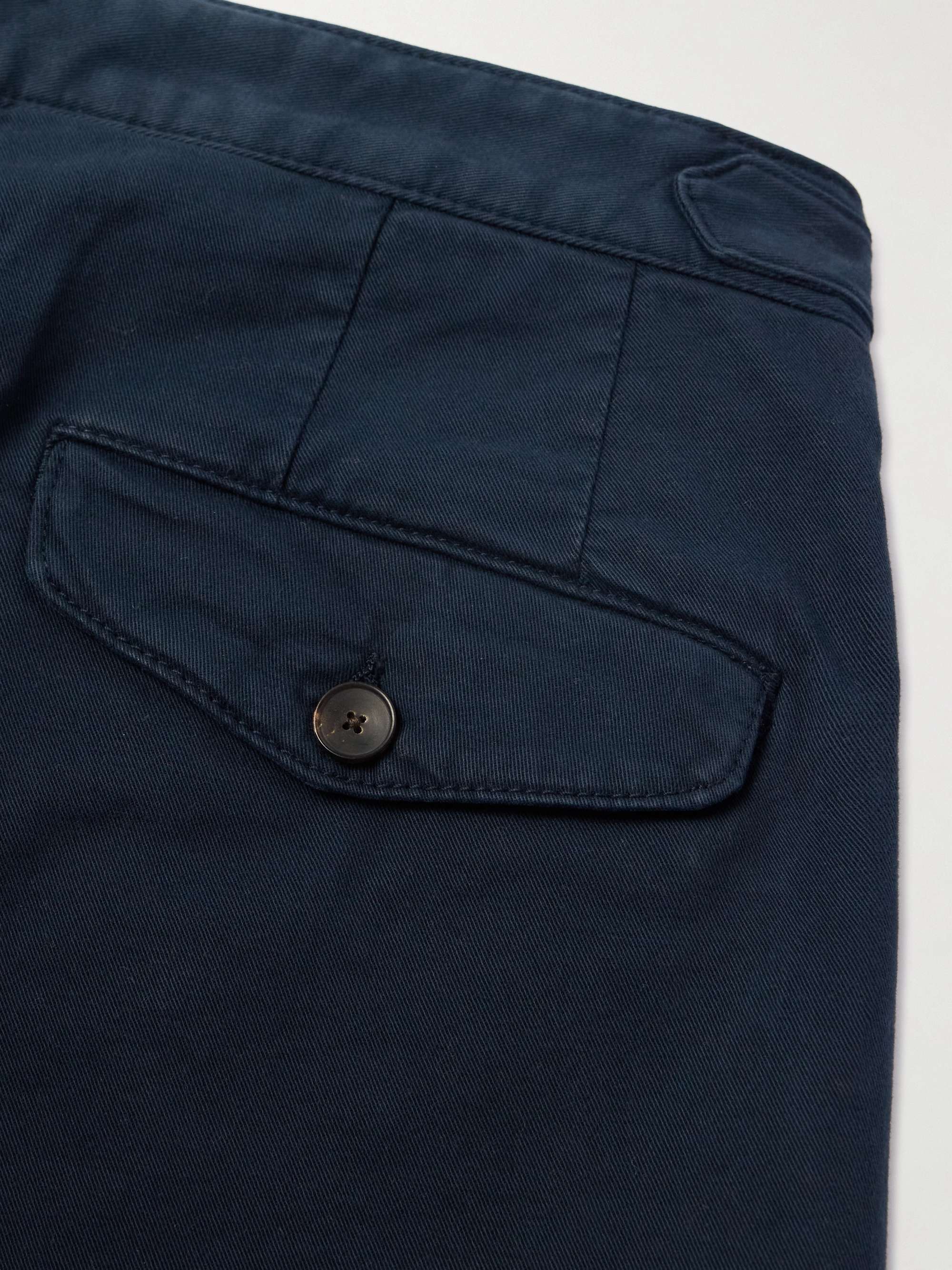 Straight-Leg Organic Cotton-Blend Twill Bermuda Shorts view