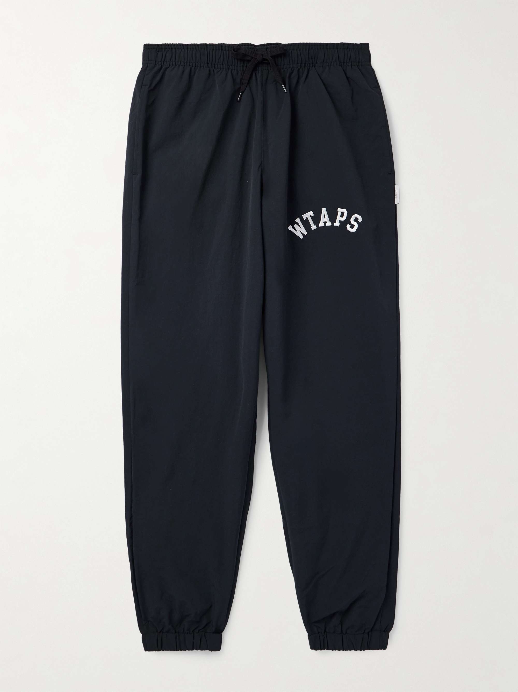 Straight-Leg Logo-Embroidered Nylon Trousers view