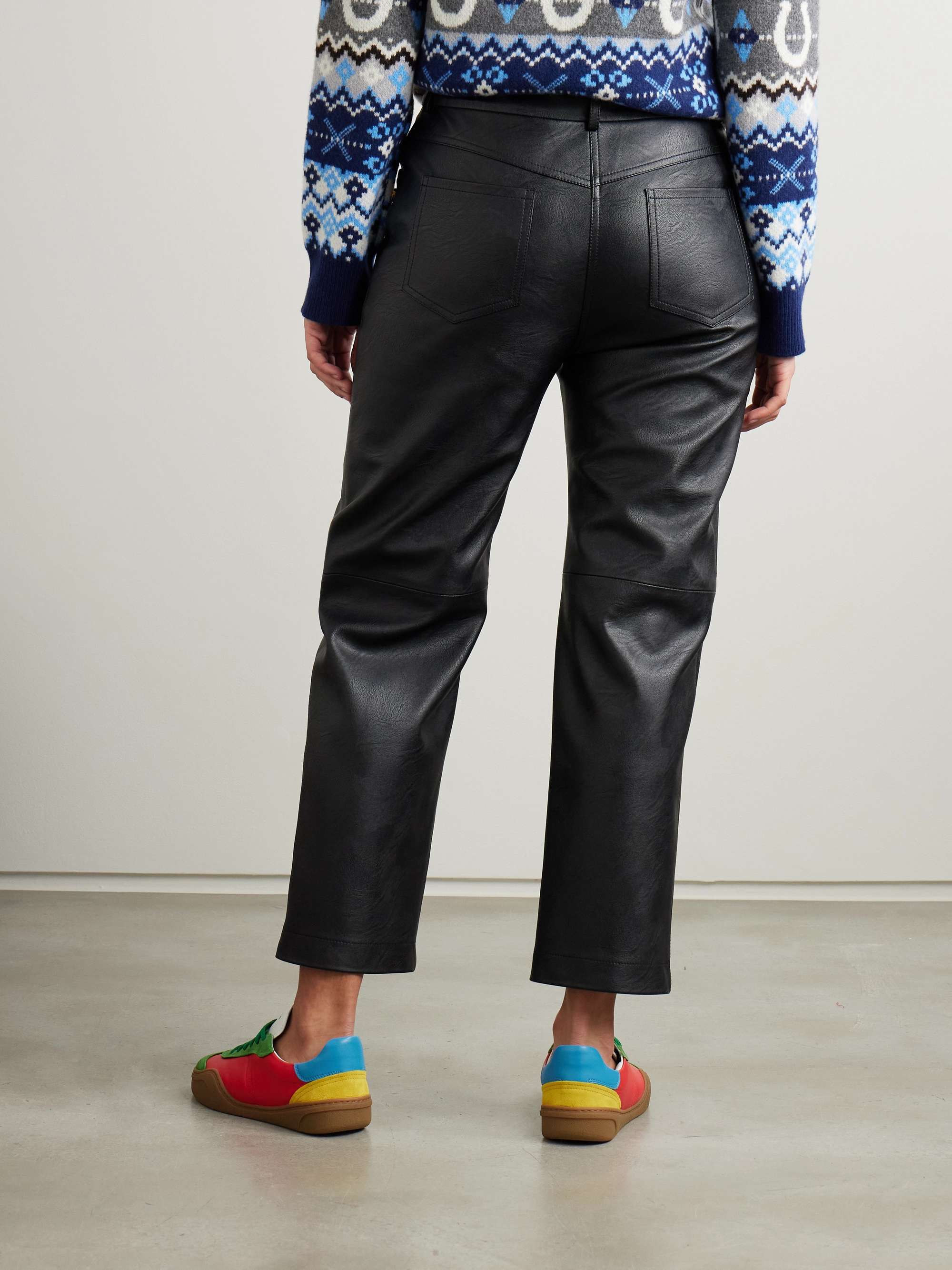 + NET SUSTAIN vegetarian leather straight-leg pants view