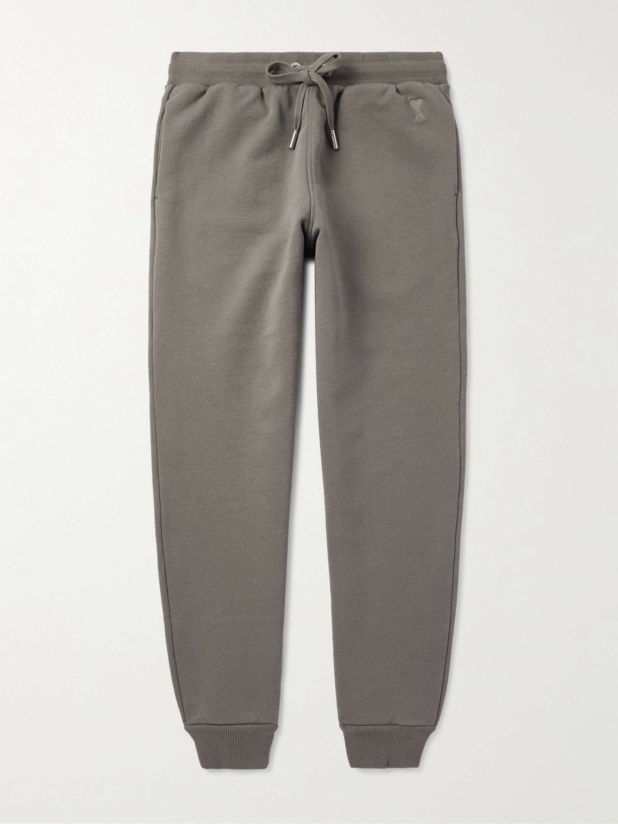 Tapered Logo-Embroidered Organic Cotton-Jersey Sweatpants view