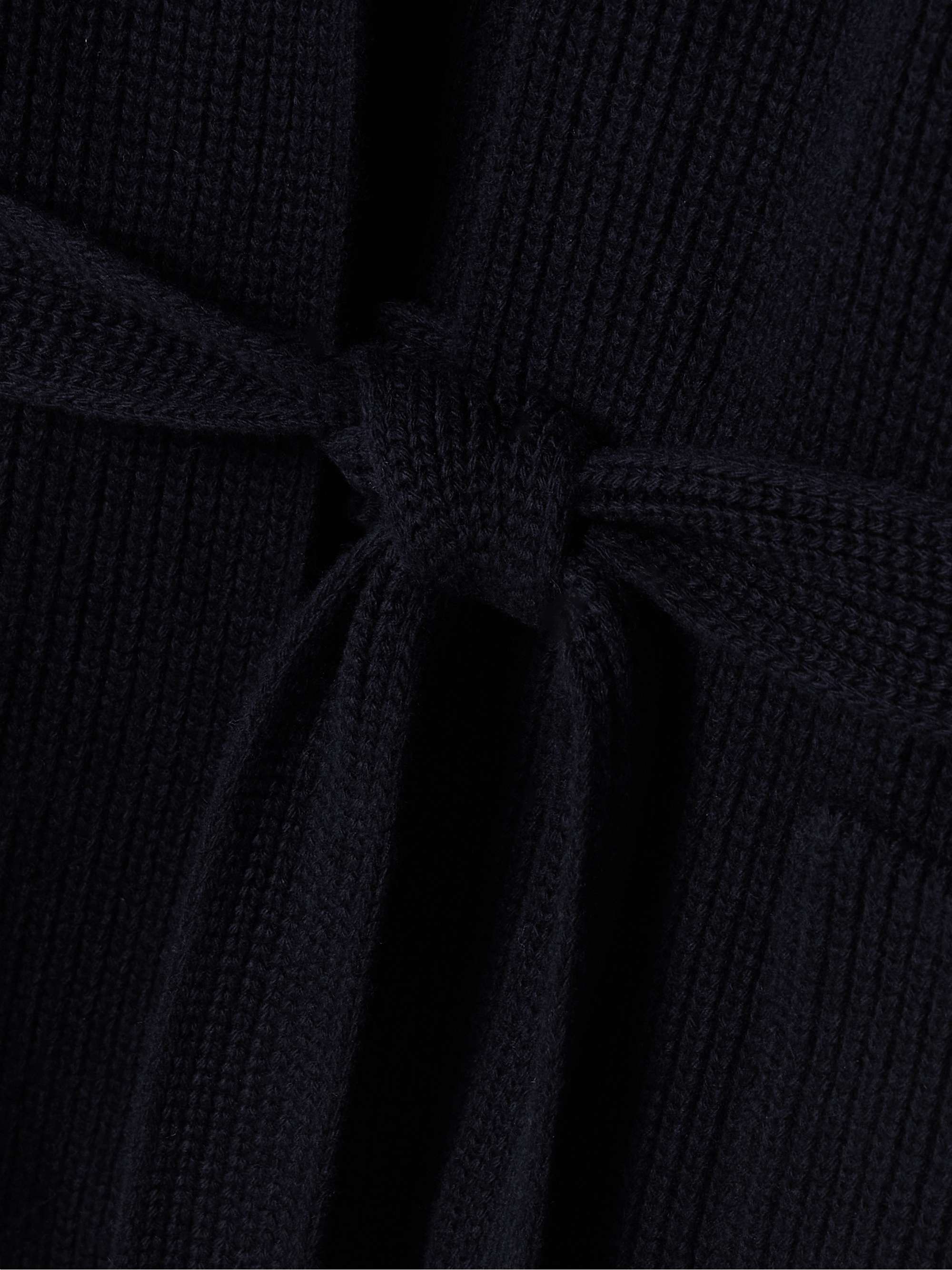 Belted ribbed merino wool and cashmere-blend cardigan view