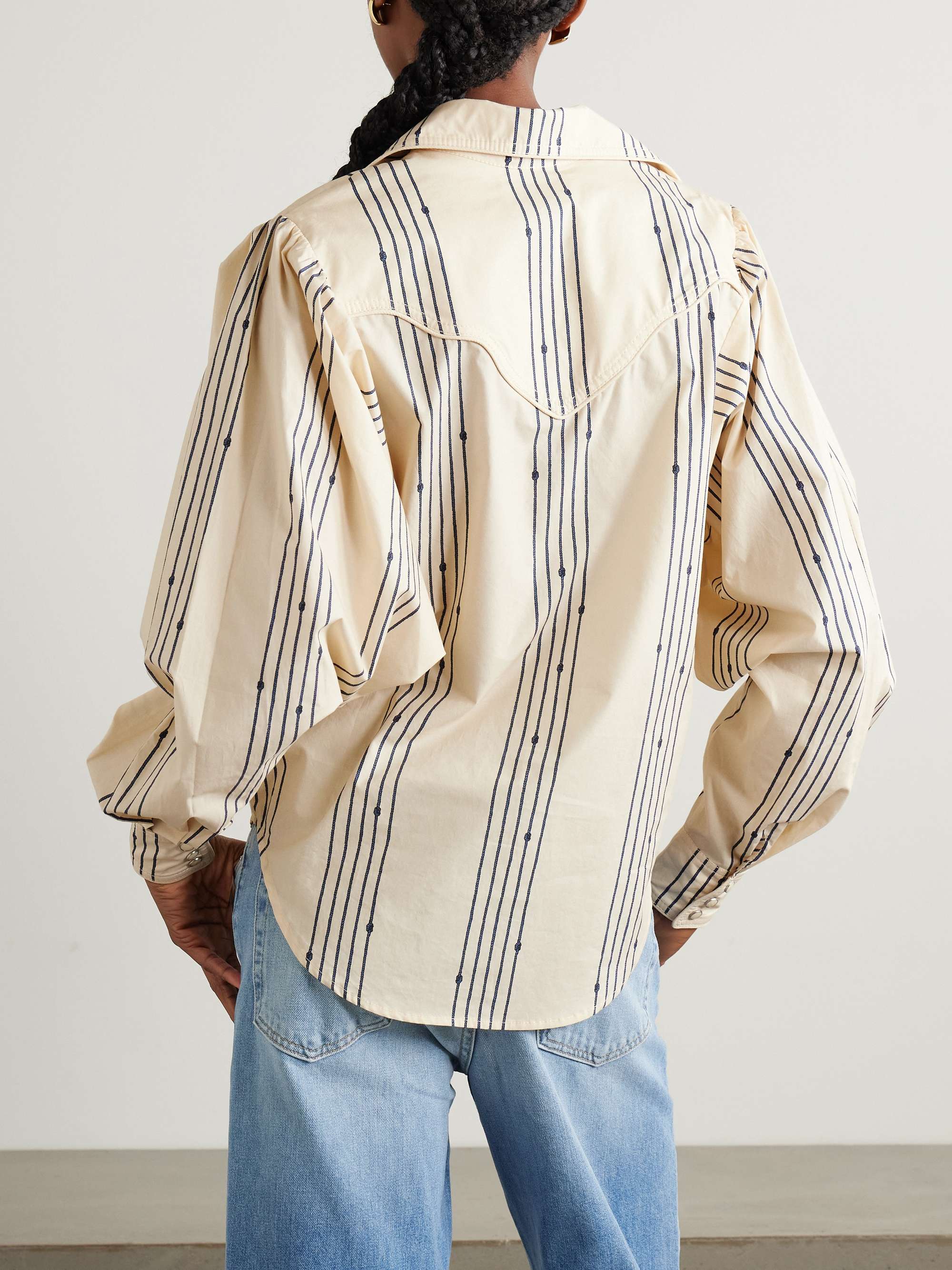 Cabos Sueltos printed cotton-poplin shirt view