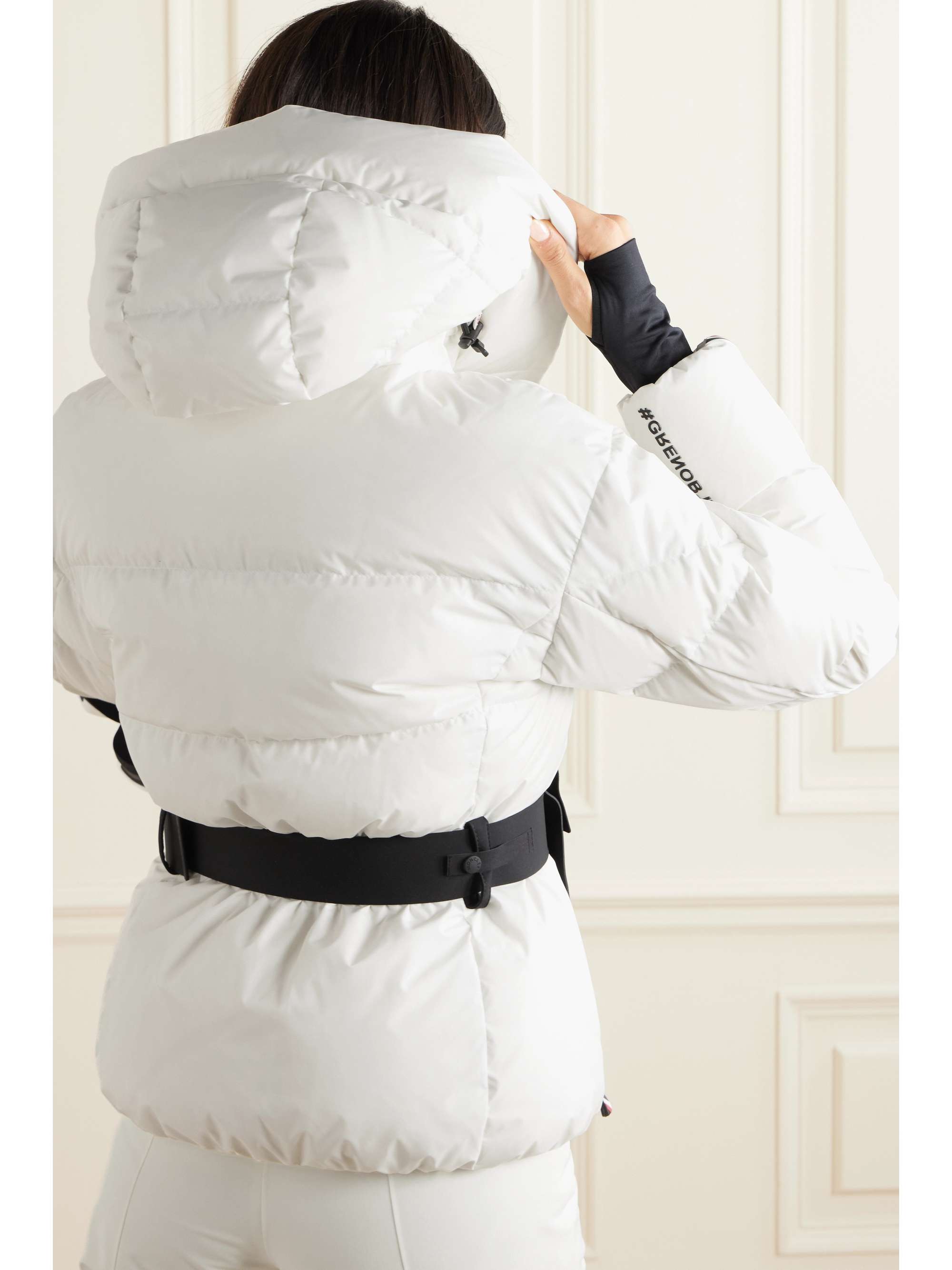 Bouquetin belted quilted down ski jacket view