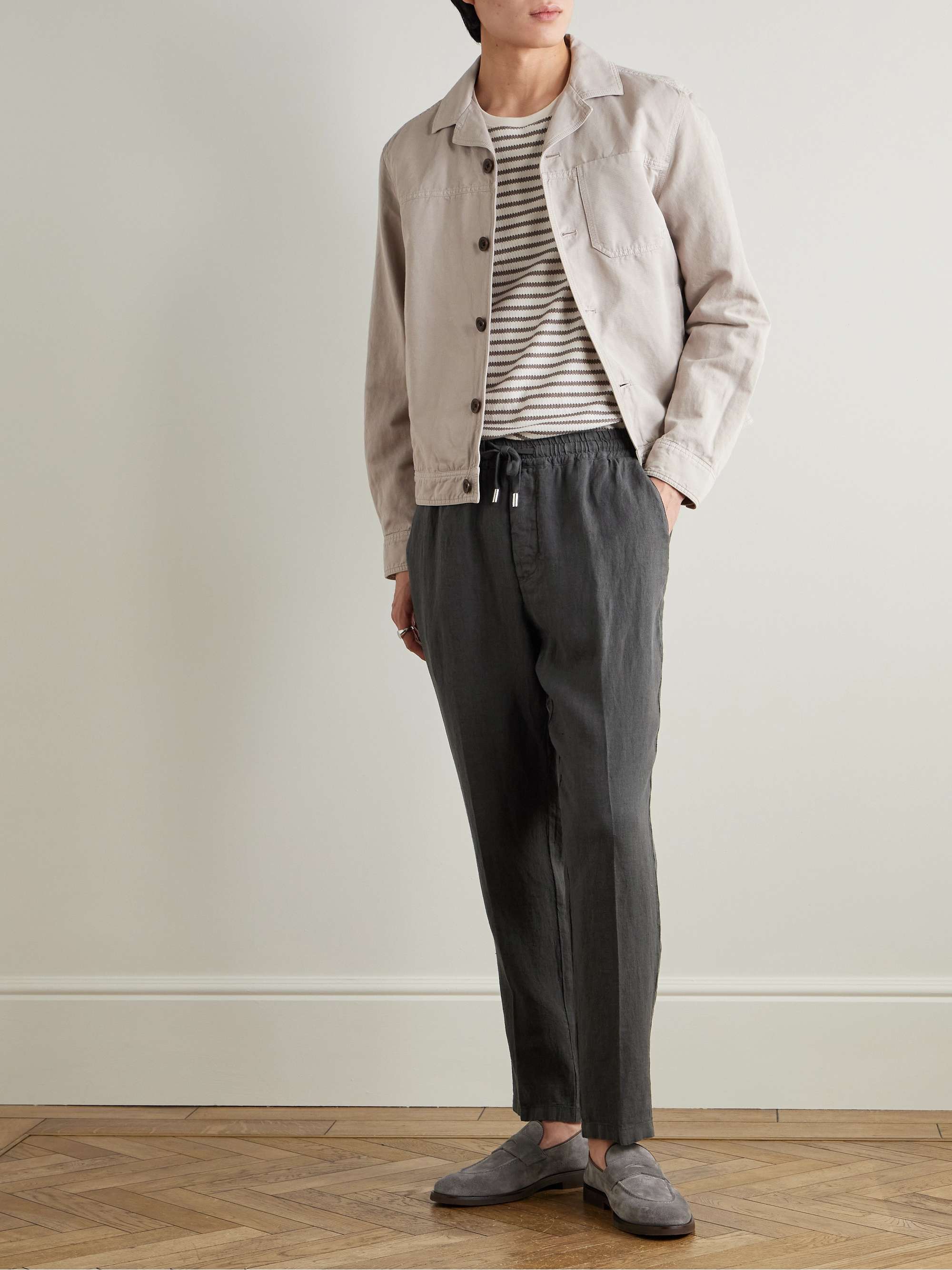 Mattia Straight-Leg Linen Trousers view