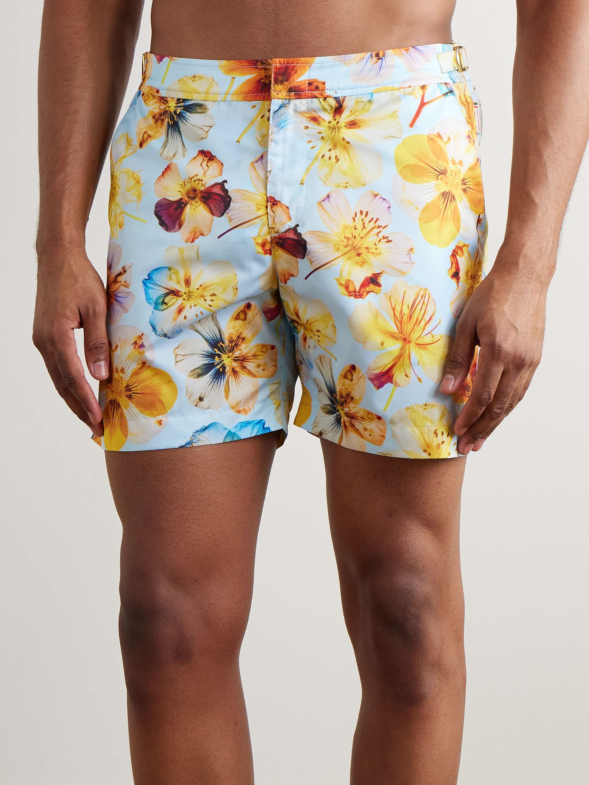 Bulldog Slim-Fit Mid-Length Floral-Print Recycled Swim Shorts view