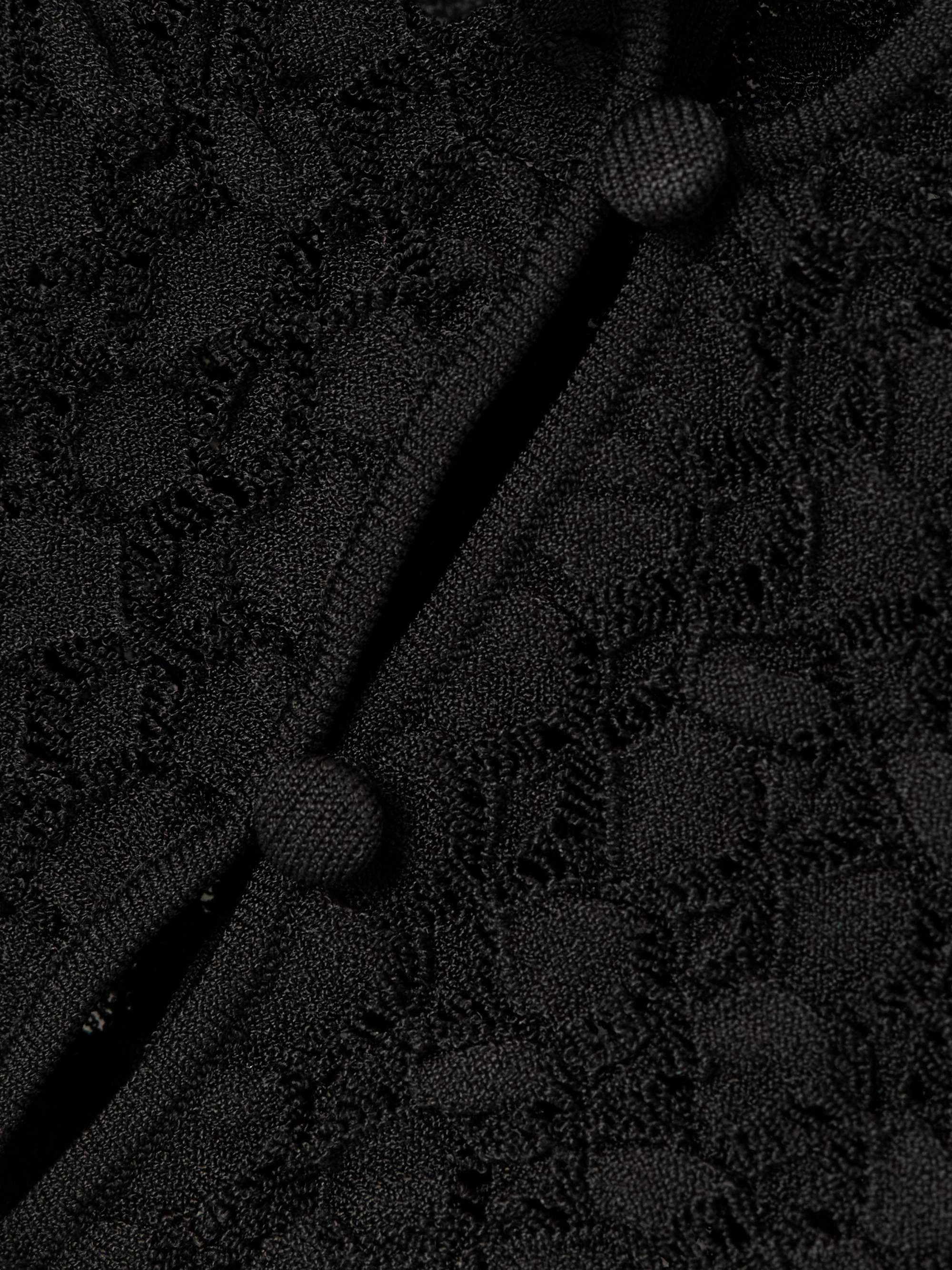 Cropped open-knit top view