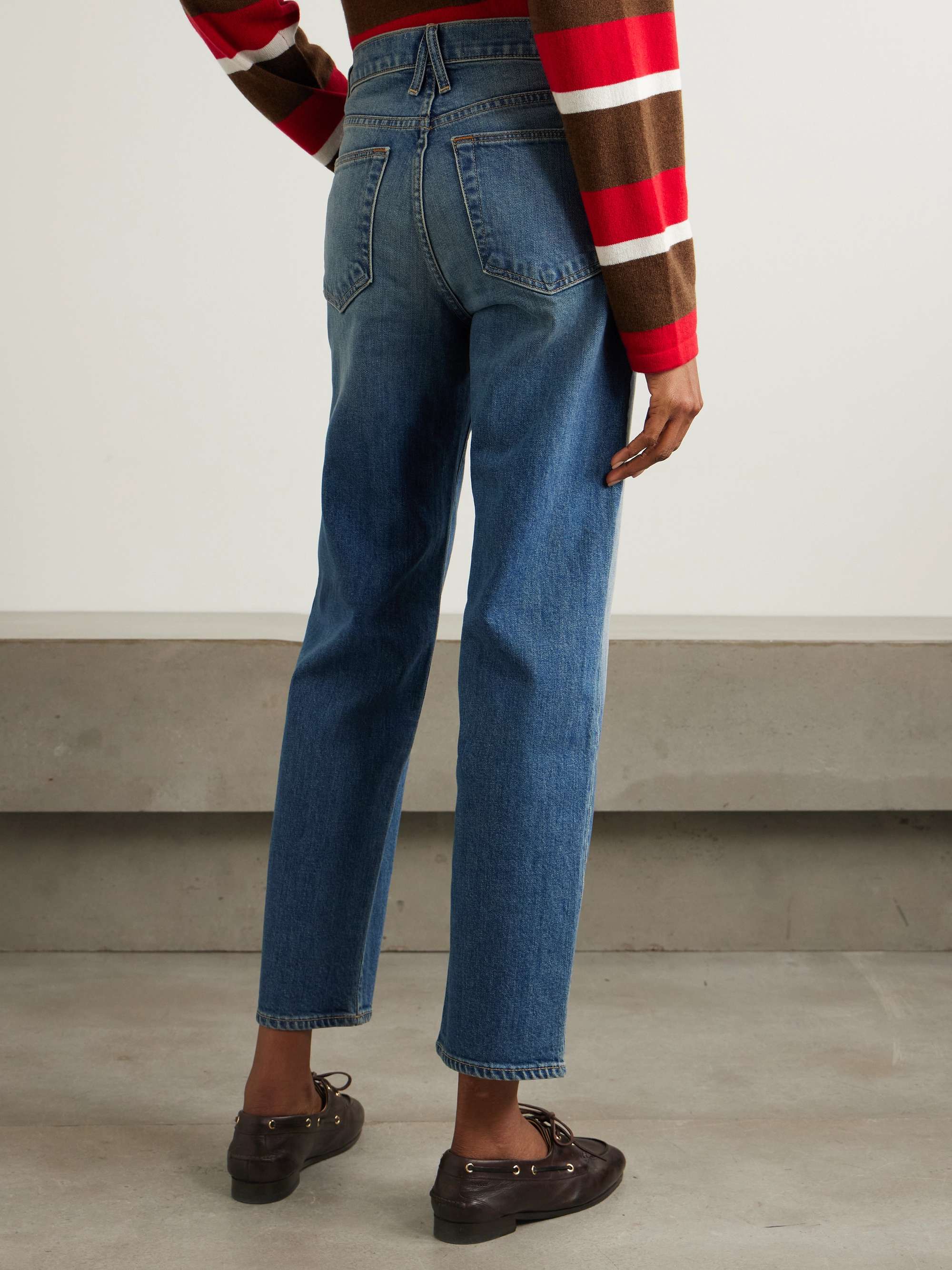 Sophie Long mid-rise straight-leg organic jeans view