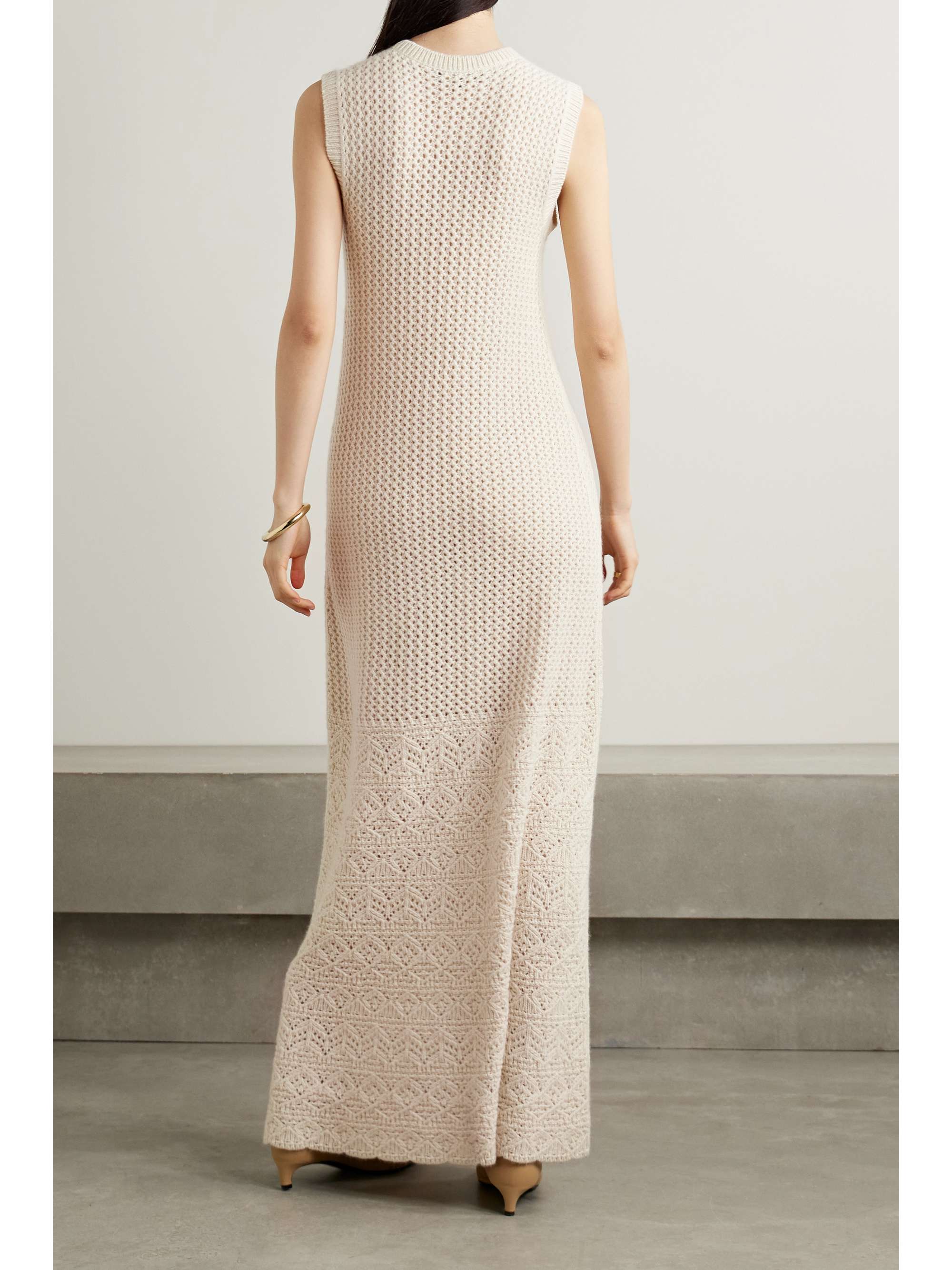 Engadin pointelle-knit cashmere maxi dress view