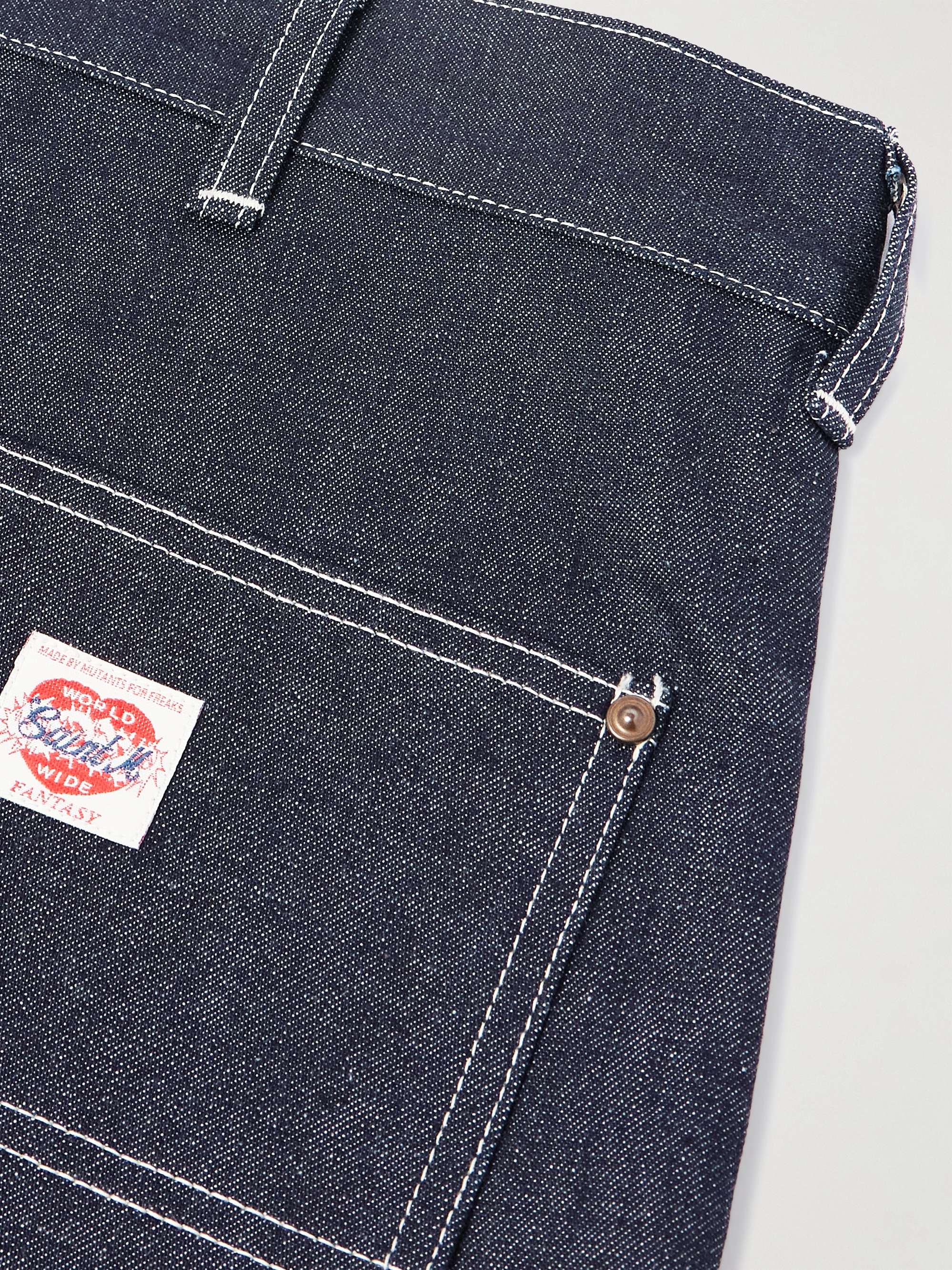 Straight-Leg Logo-Appliquéd Denim Shorts view