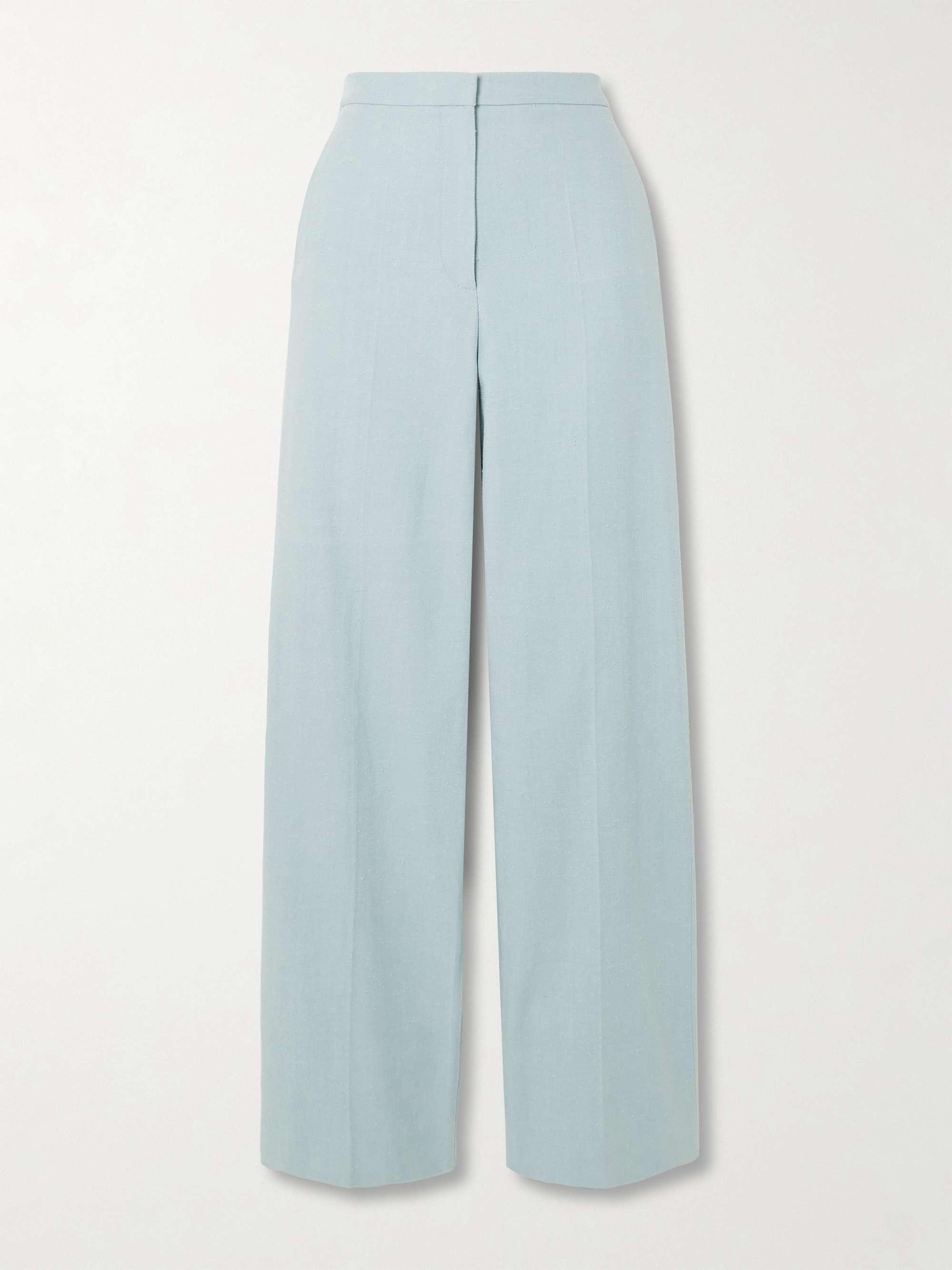 Zora textured cotton-blend twill wide-leg pants view