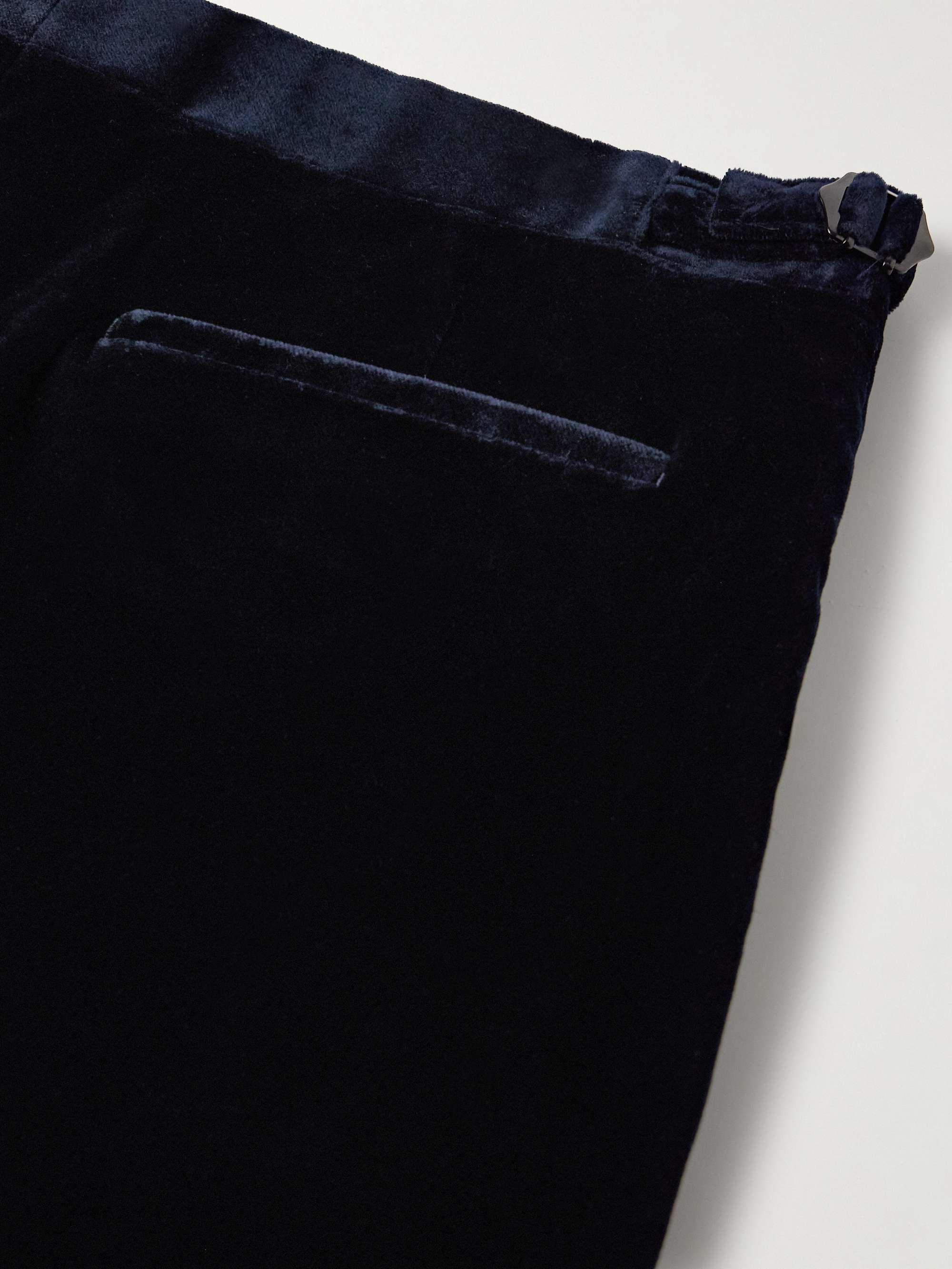 Chapman Straight-Leg Cotton-Velour Trousers view