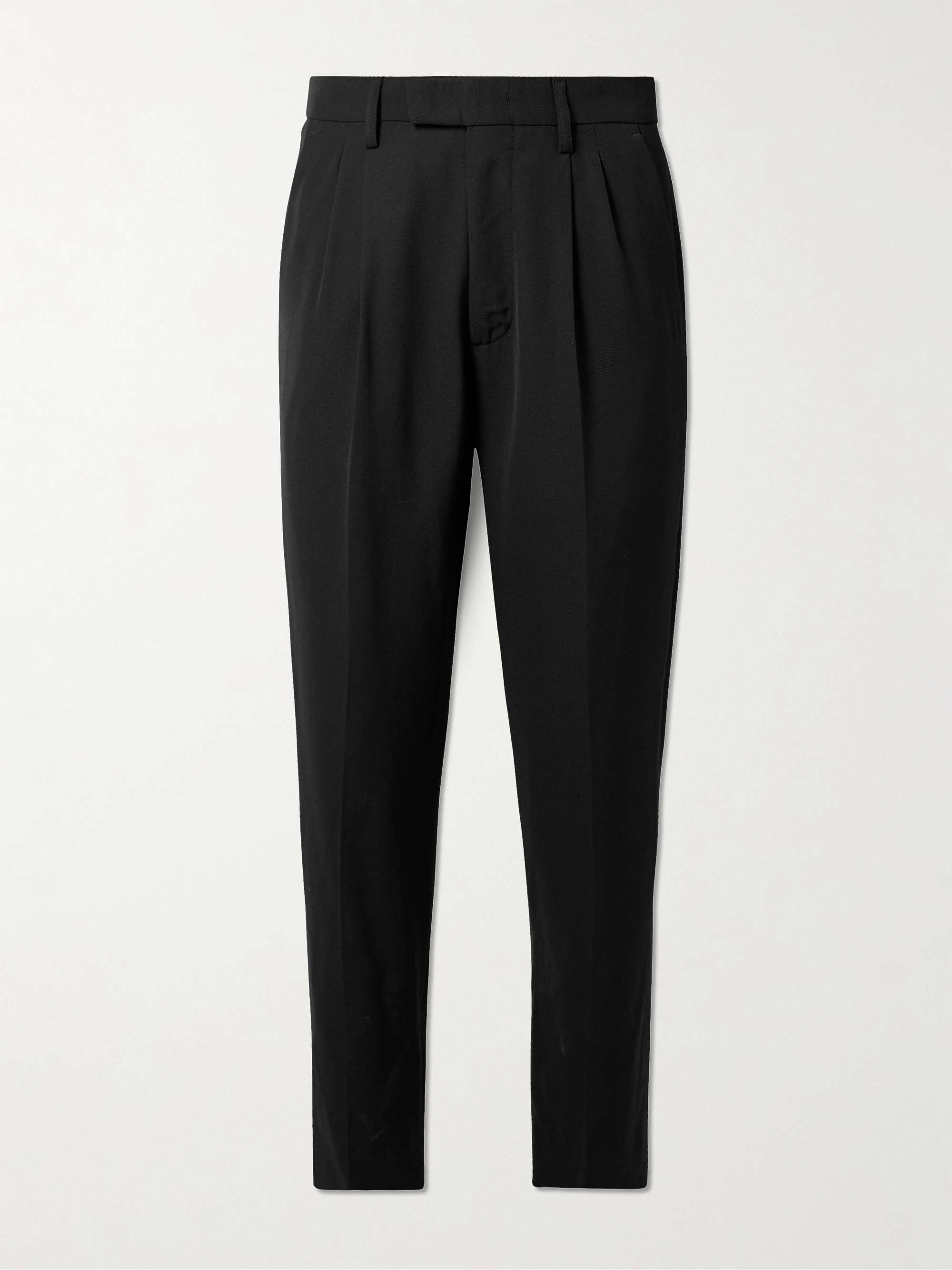 Fritz 1728 Straight-Leg Pleated Recycled-Twill Trousers view