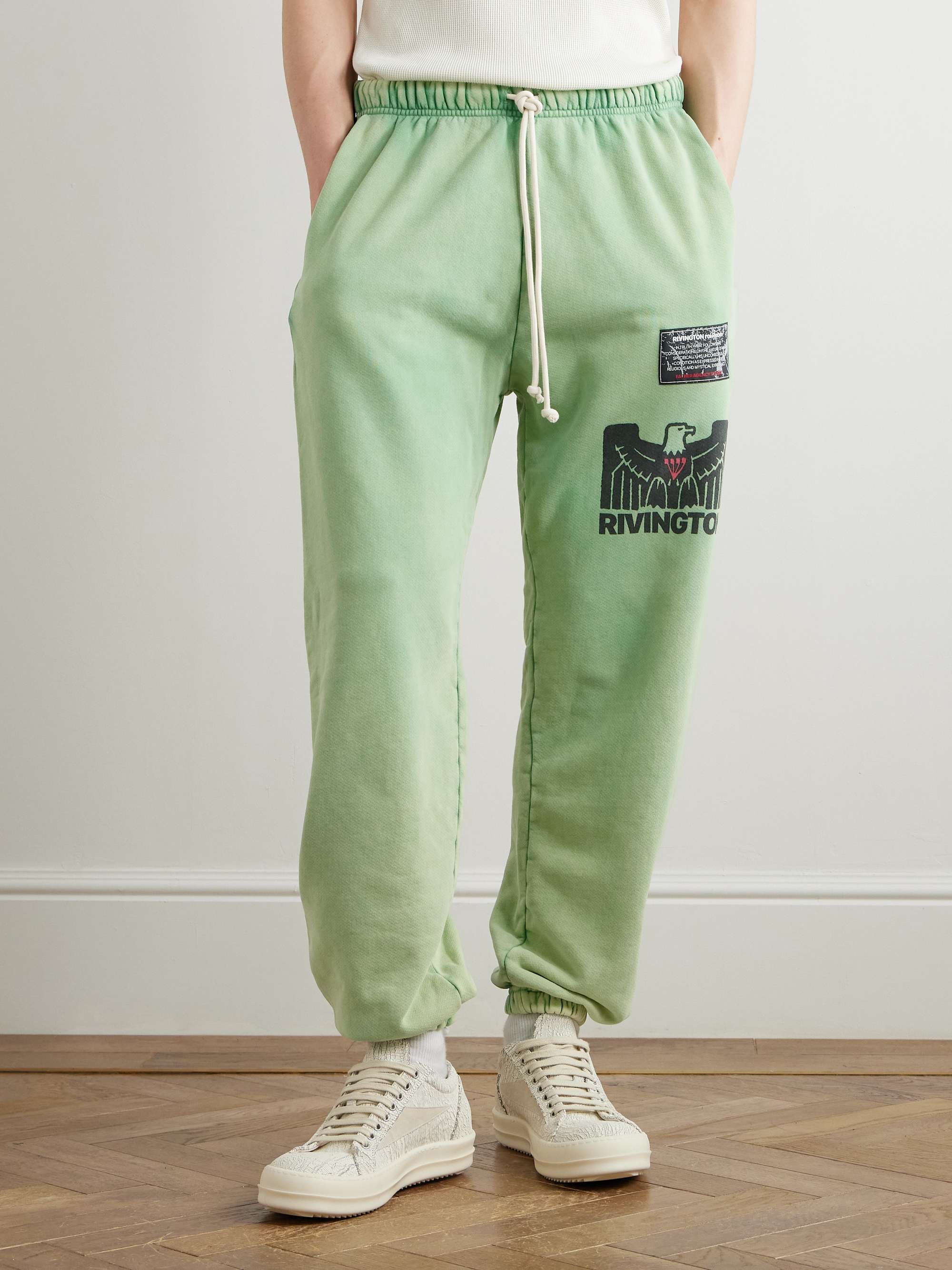 Flag Logo-Appliquéd Printed Cotton-Jersey Sweatpants view