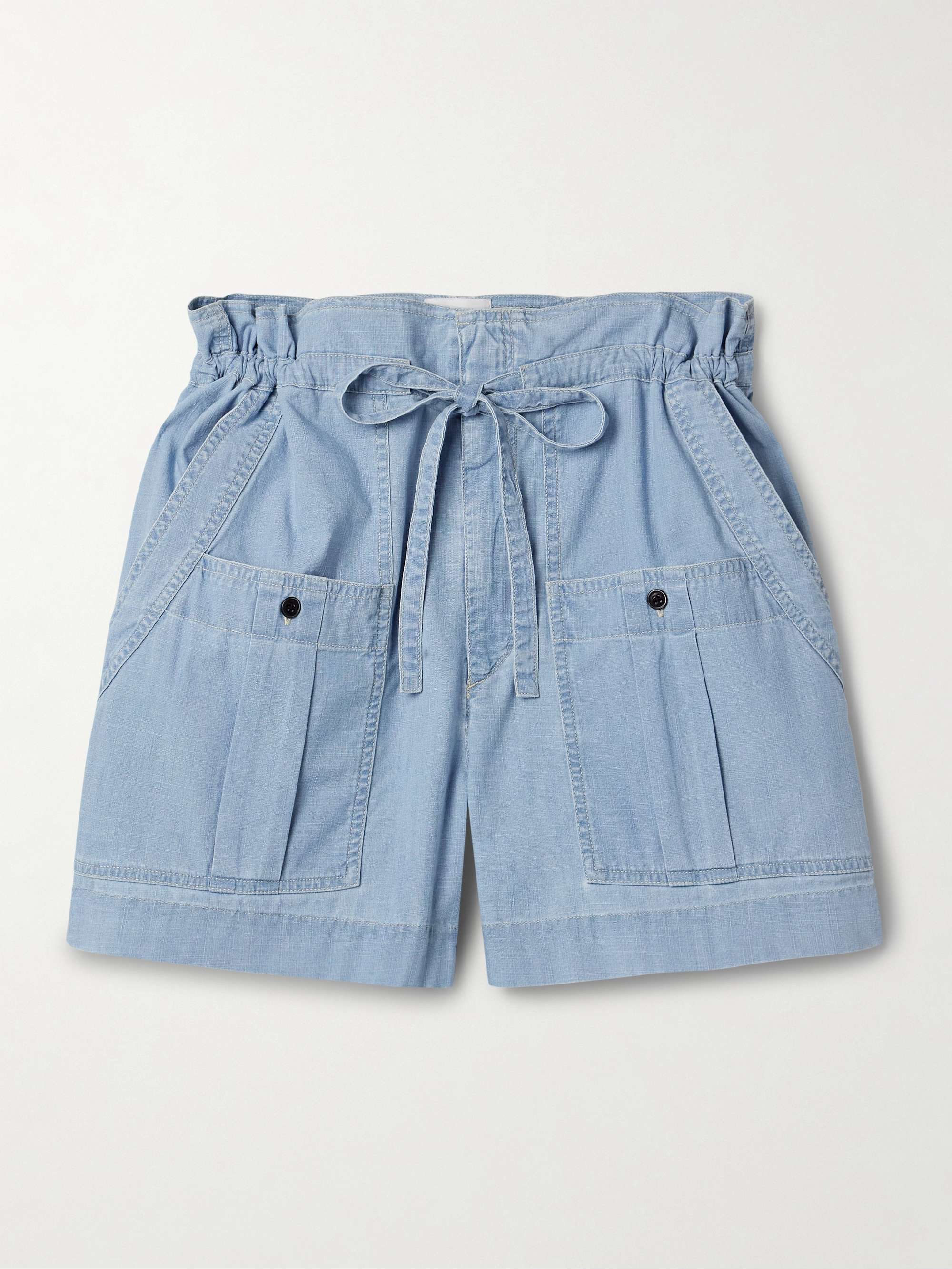 Valdina cotton-chambray shorts view