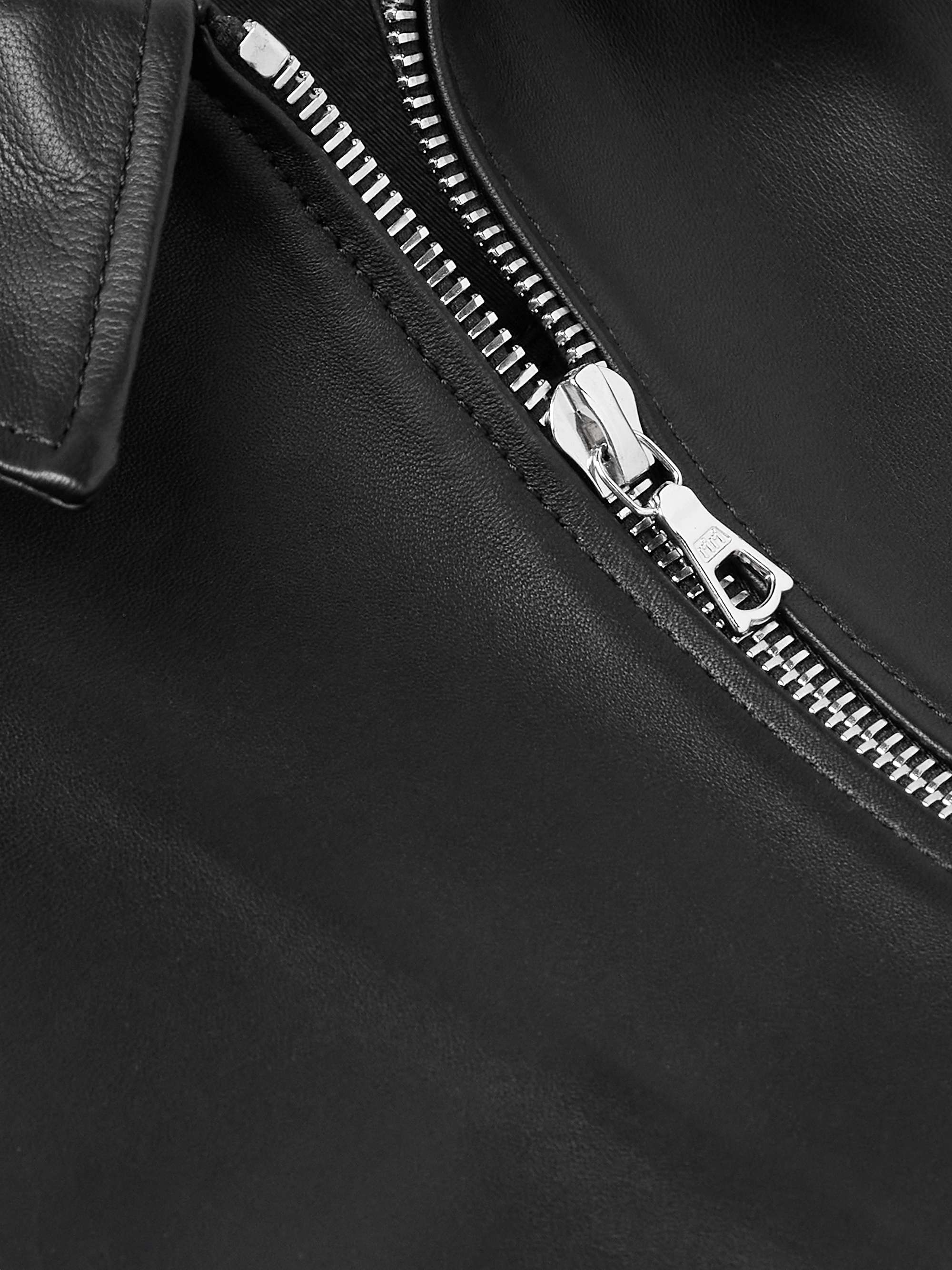 Milan Cropped Leather Jacket view