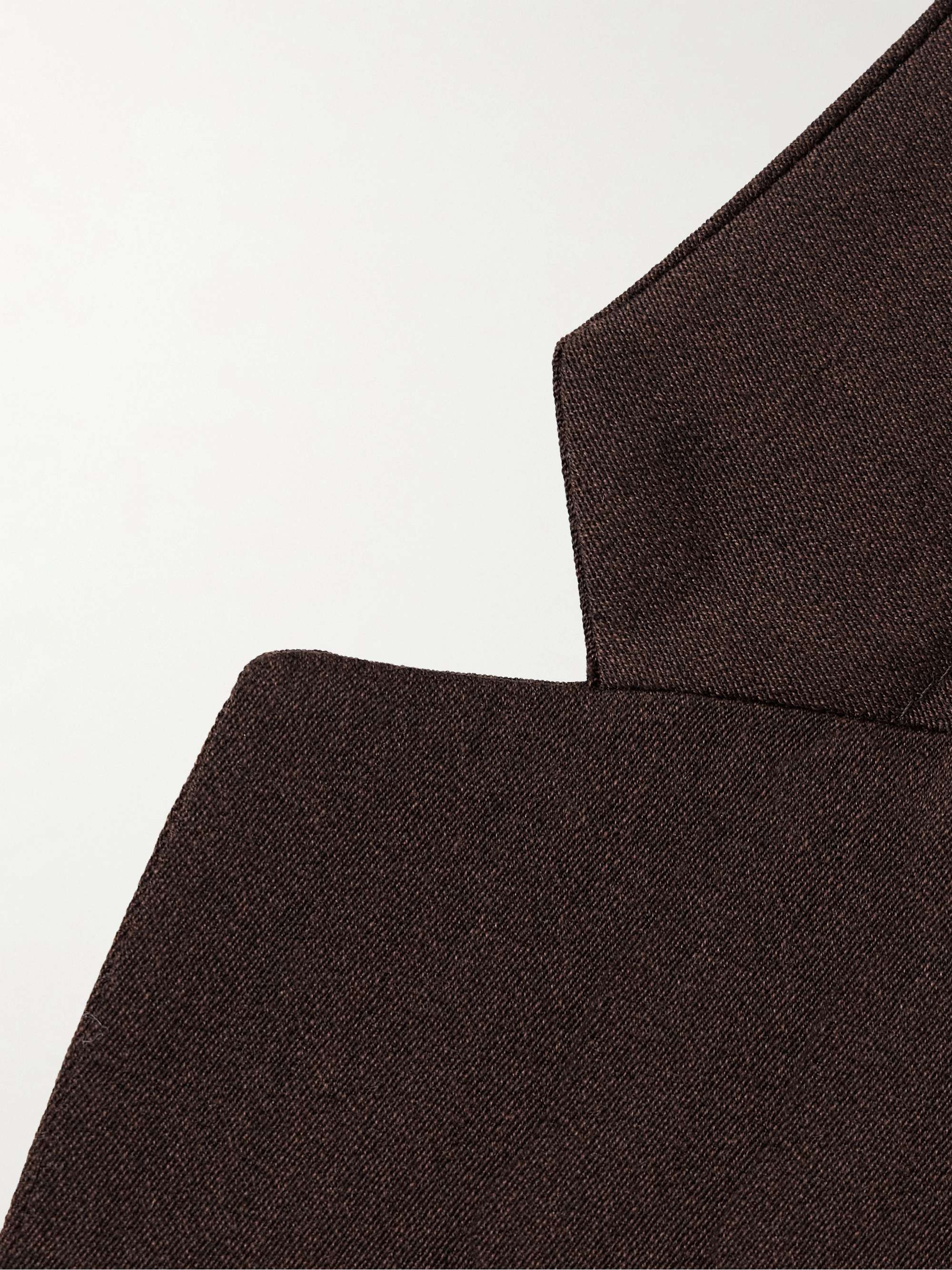 Hammons Unstructured Wool and Linen-Blend Twill Blazer view