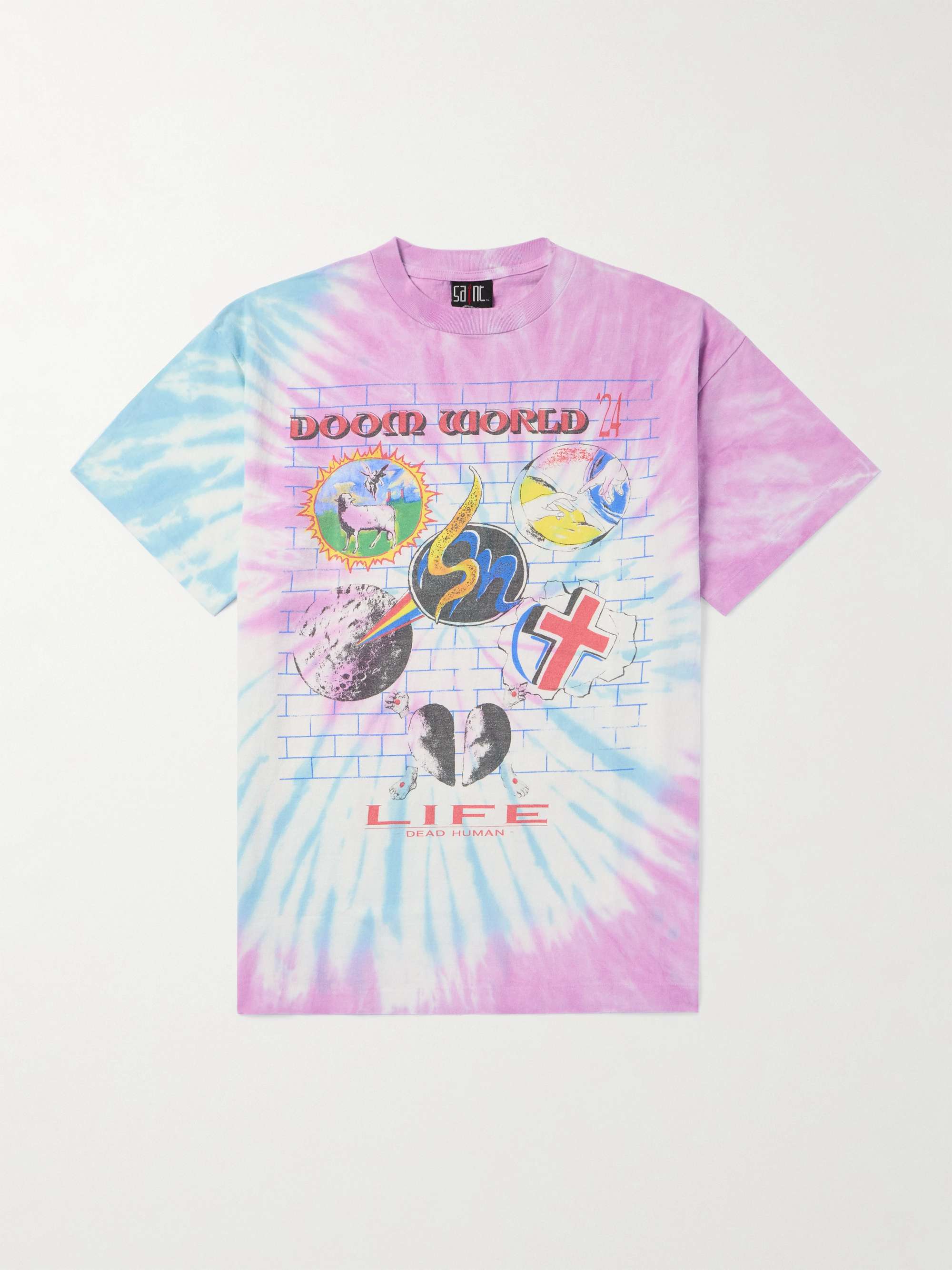 + LASTMAN Tie-Dyed Printed Cotton-Jersey T-Shirt view