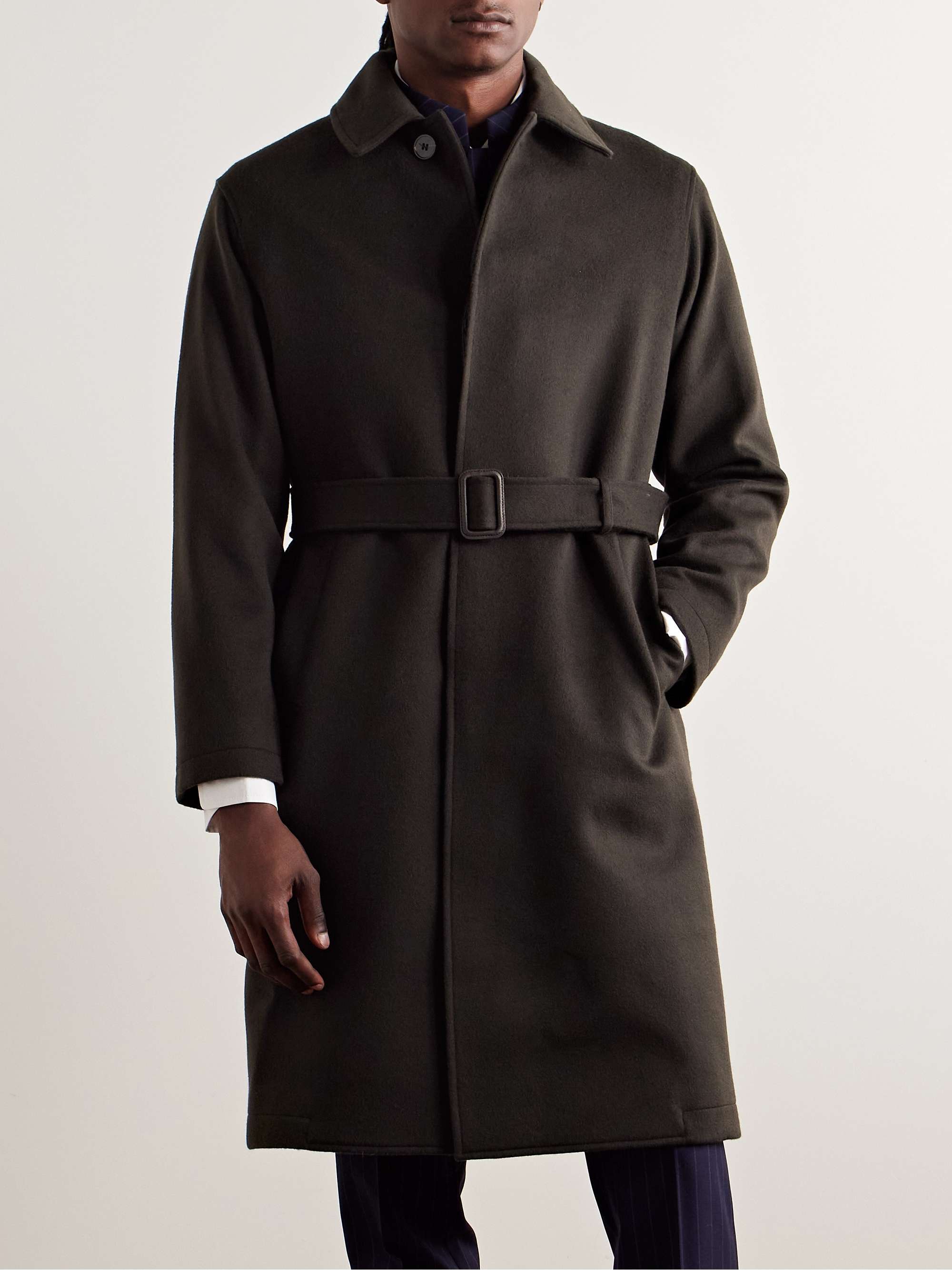 Belted Wool and Cashmere-Blend Felt Coat view