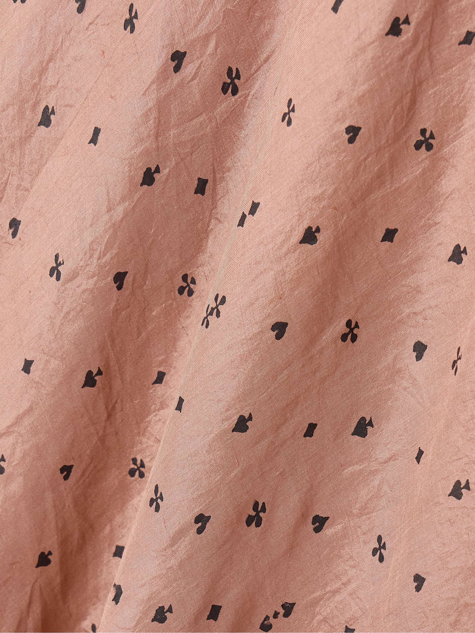 Lyra printed crinkled-silk midi skirt view