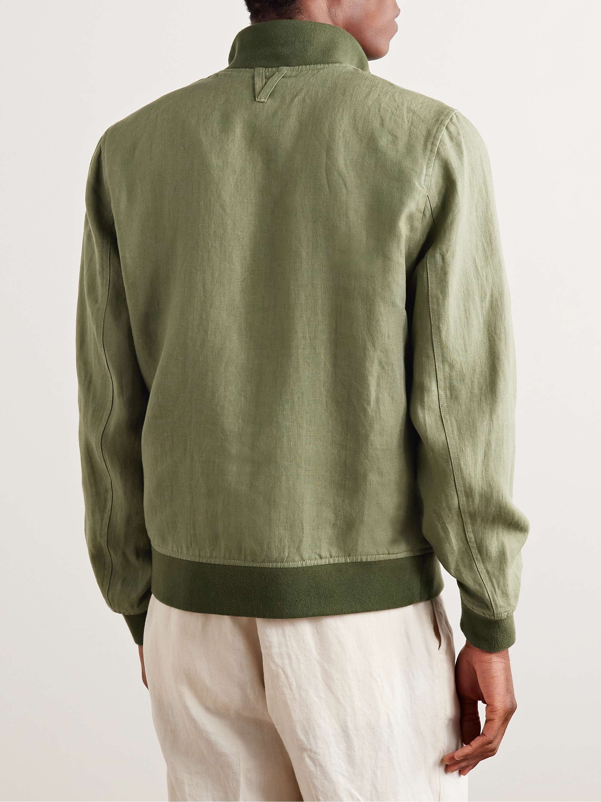 Valstarino Linen Bomber Jacket view