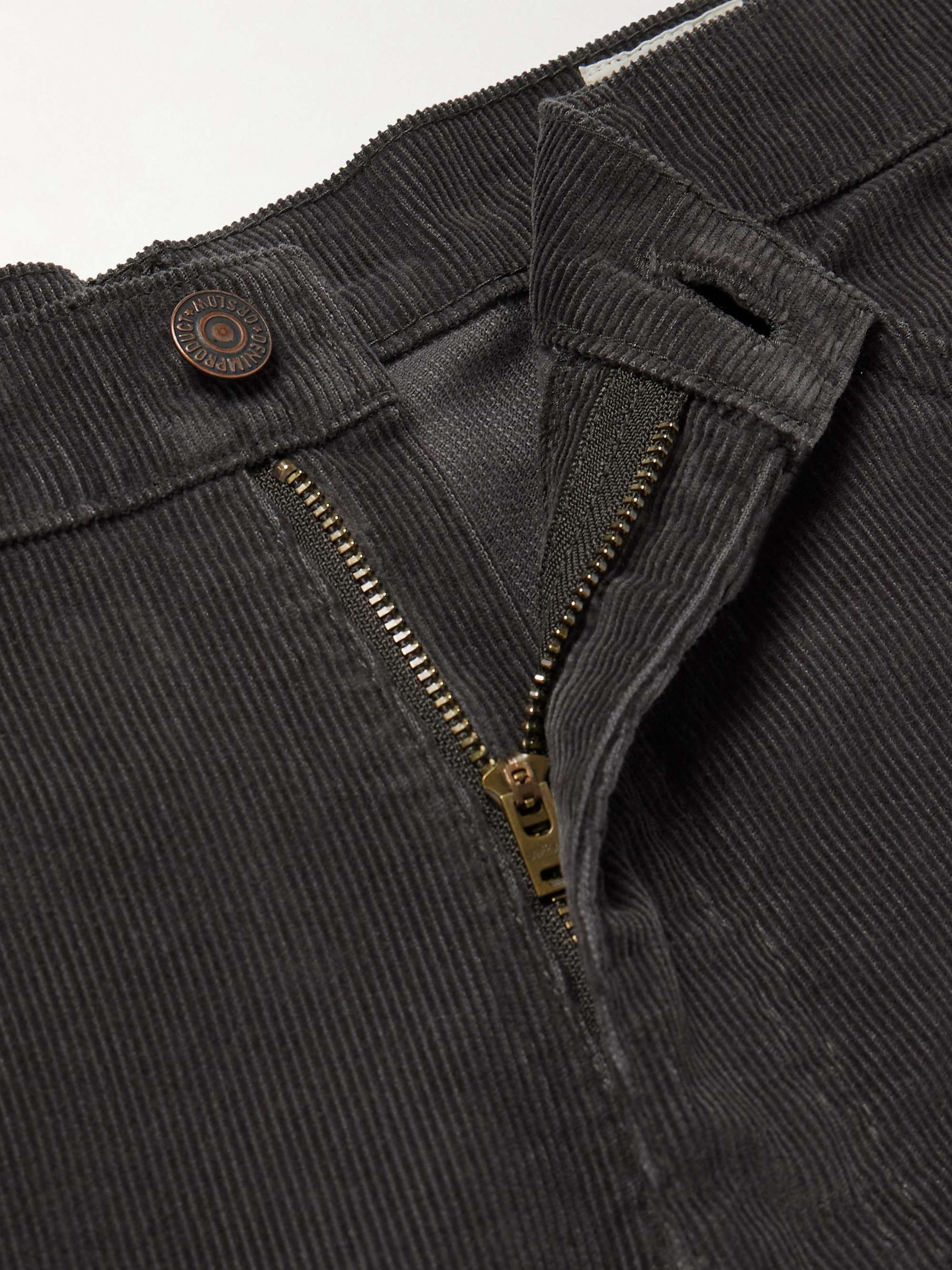 Straight-Leg Cotton-Blend Corduroy Trousers view