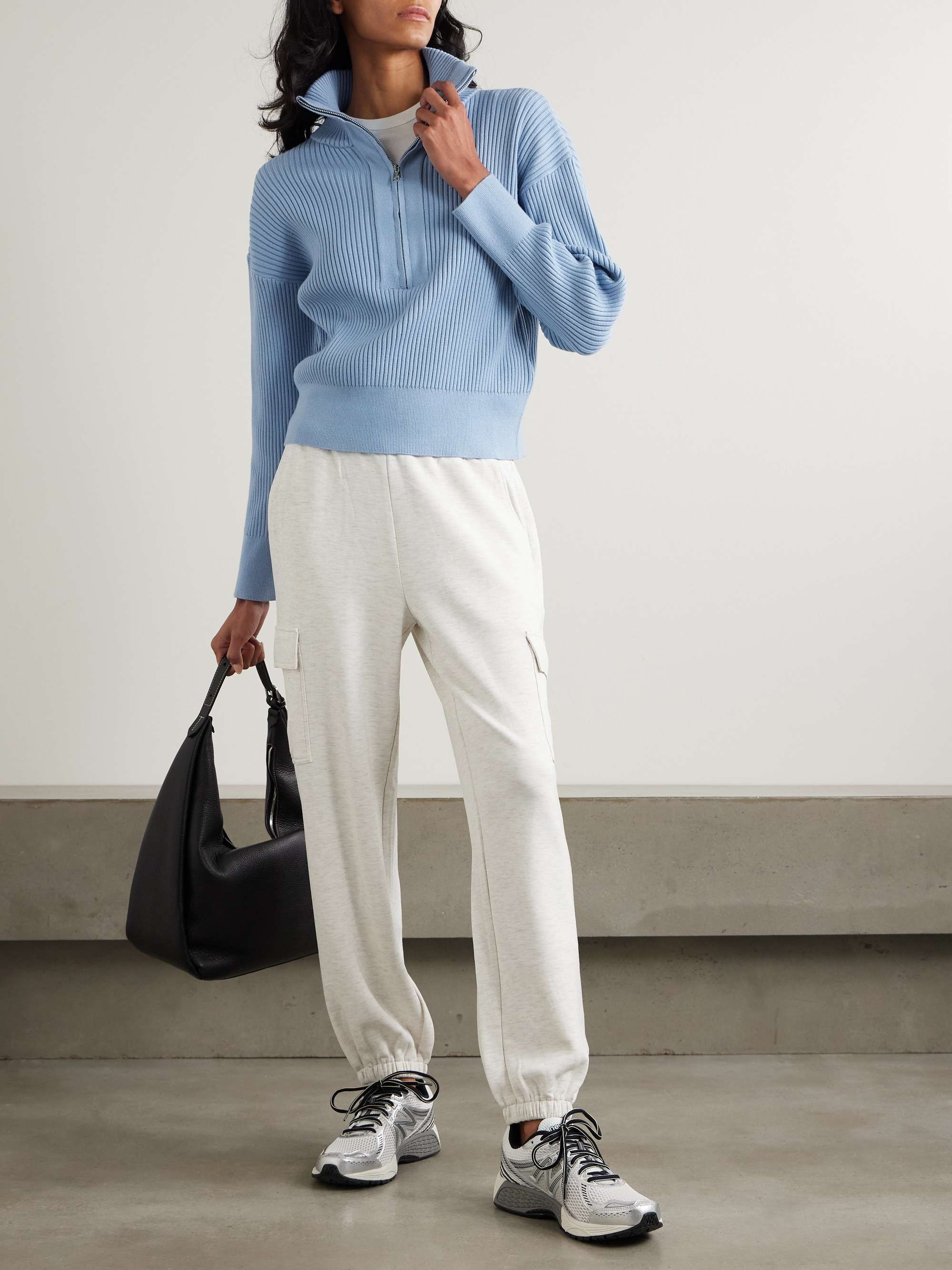 Janie ribbed-knit sweater view