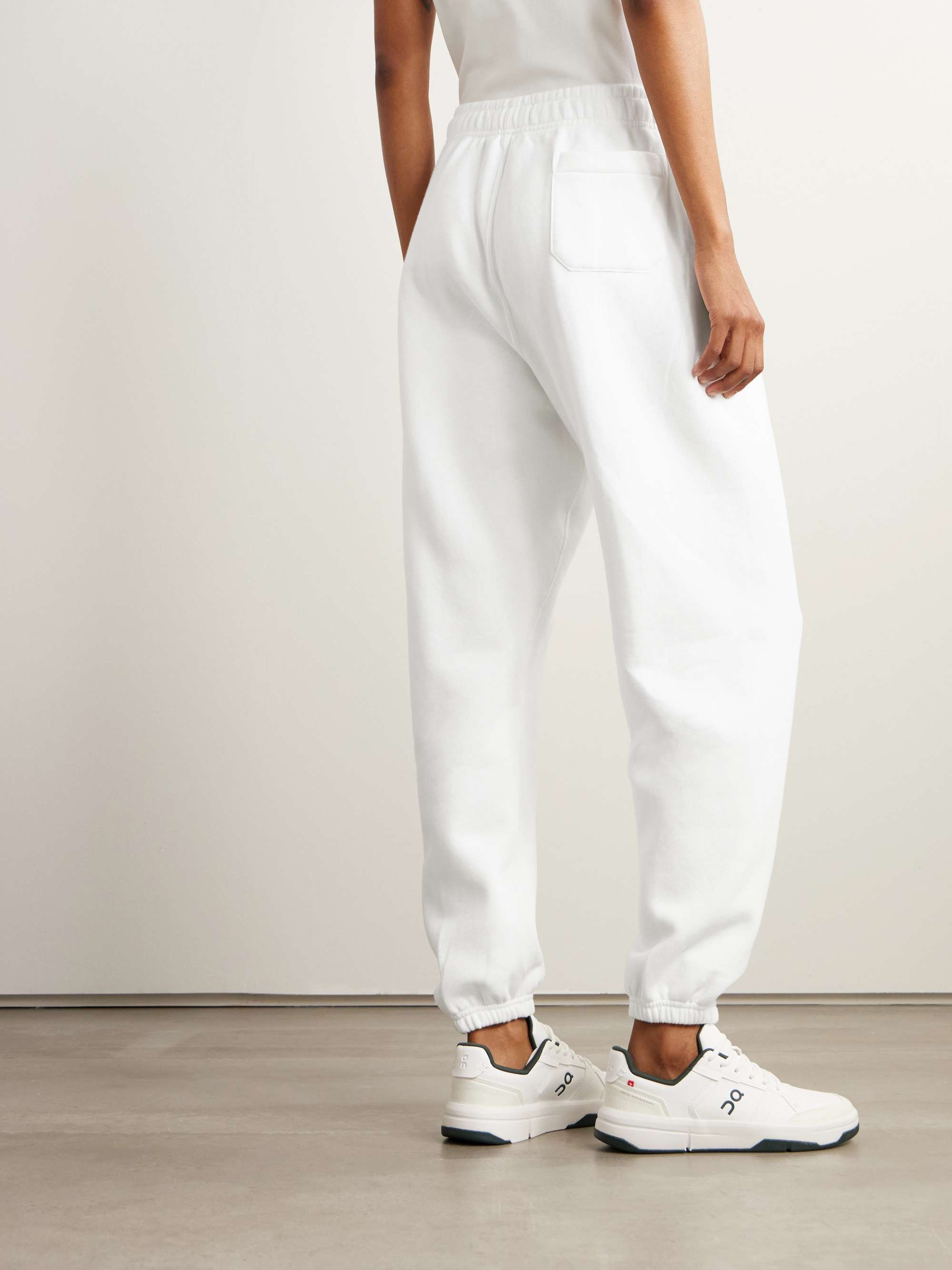 + Wimbledon embroidered cotton-blend jersey track pants view