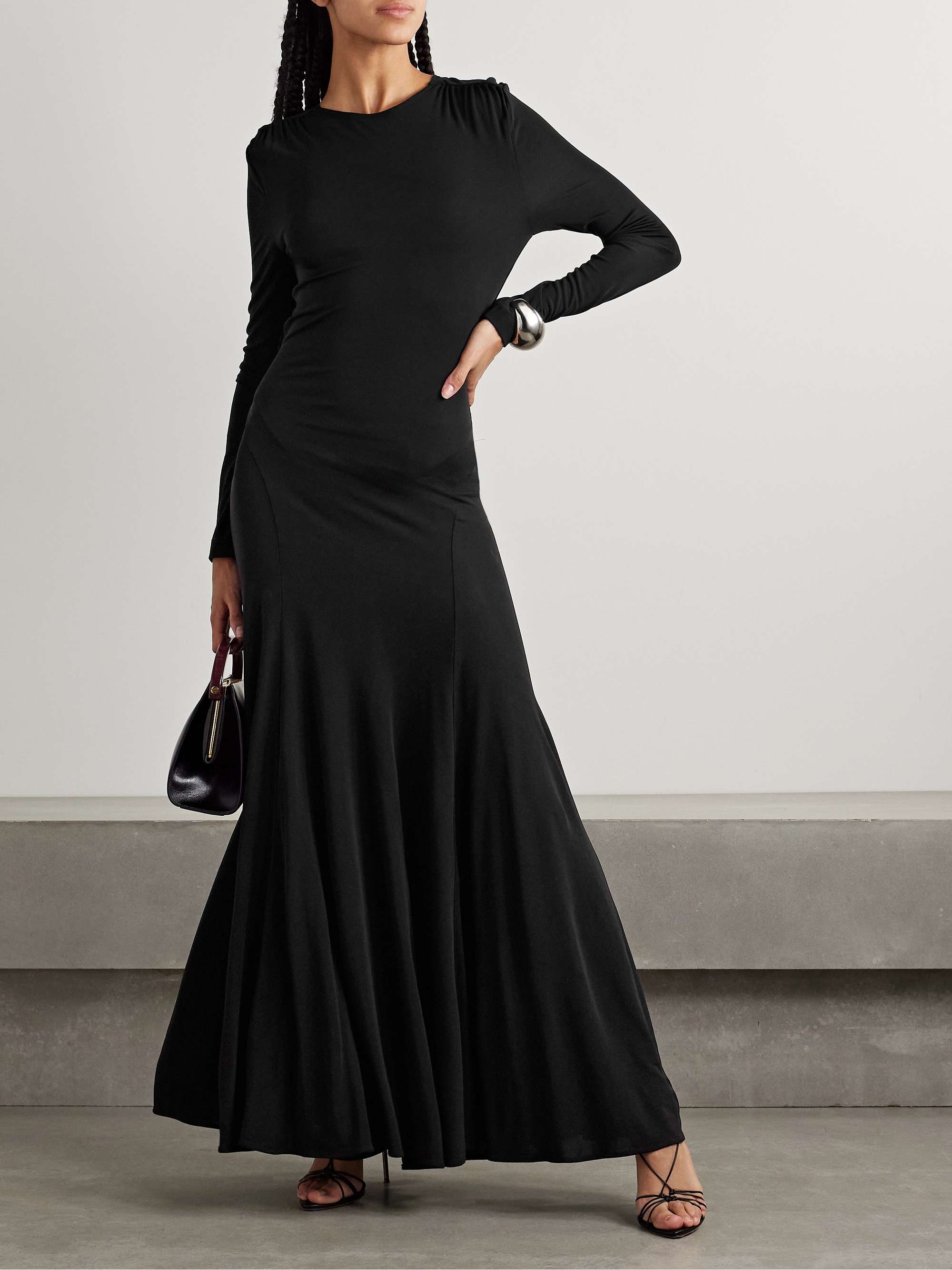 Maico embellished open-back stretch-jersey gown view