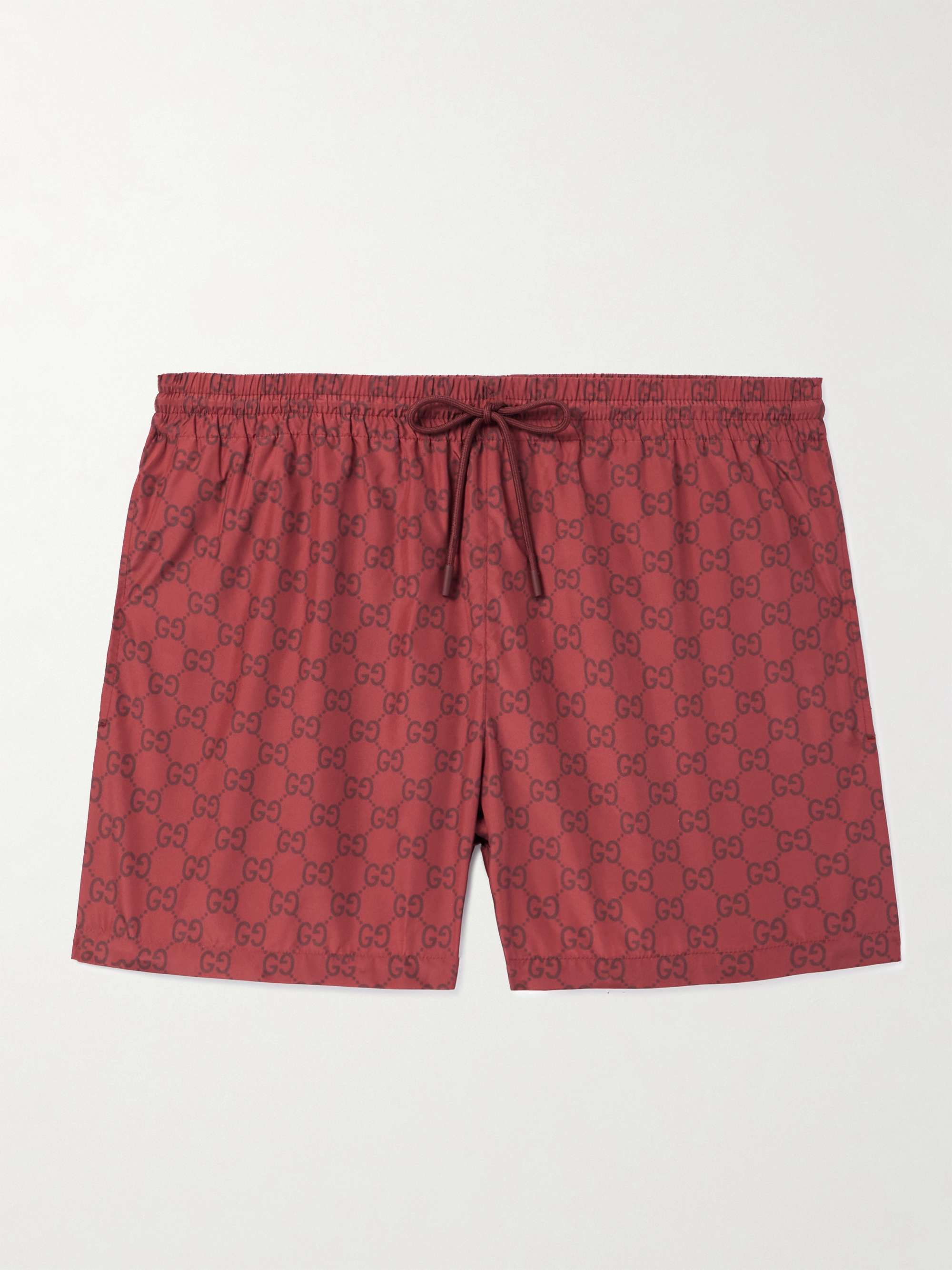 Straight-Leg Short-Length Logo-Print Swim Shorts view