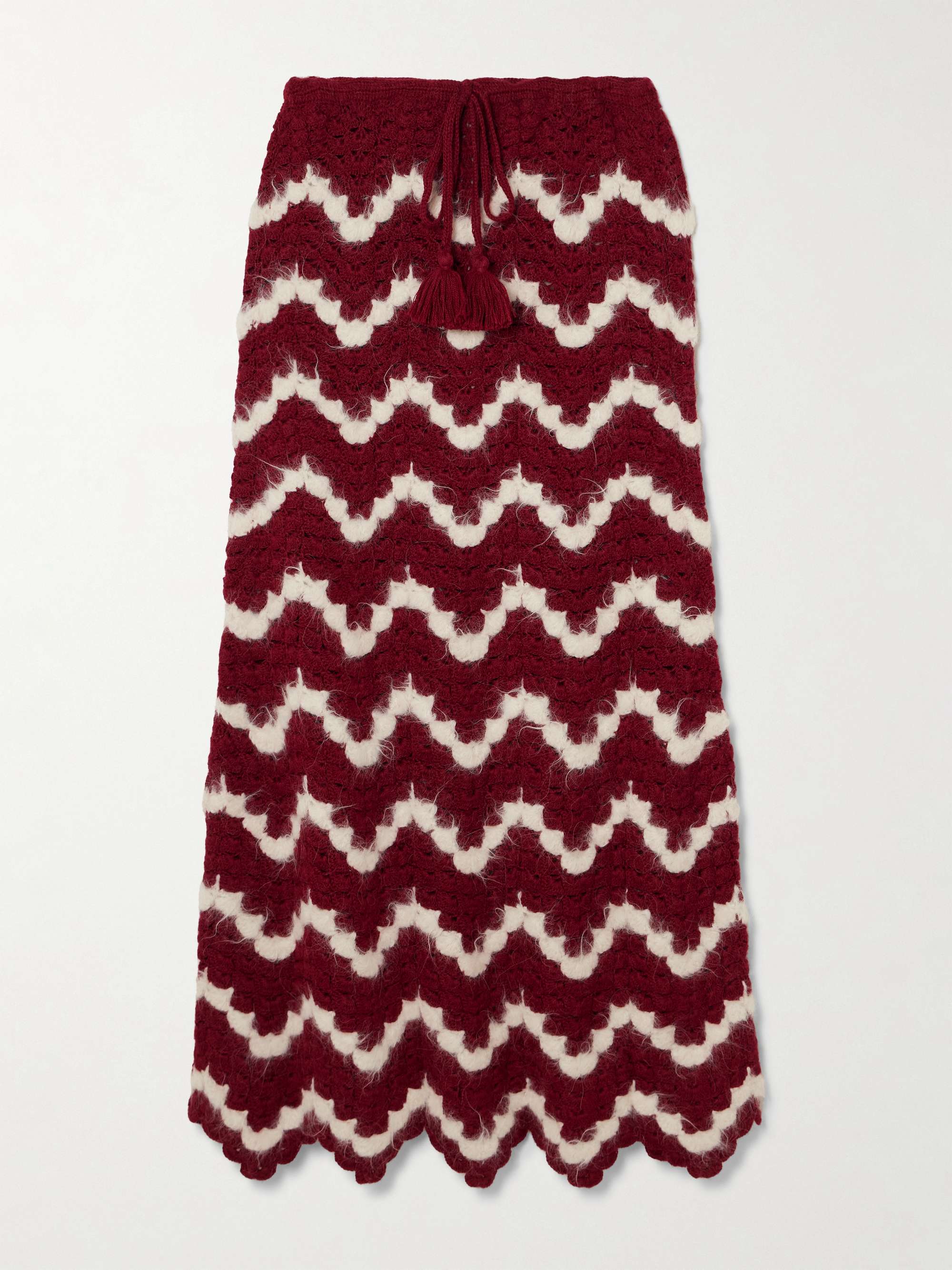Safi scalloped crocheted alpaca midi skirt view