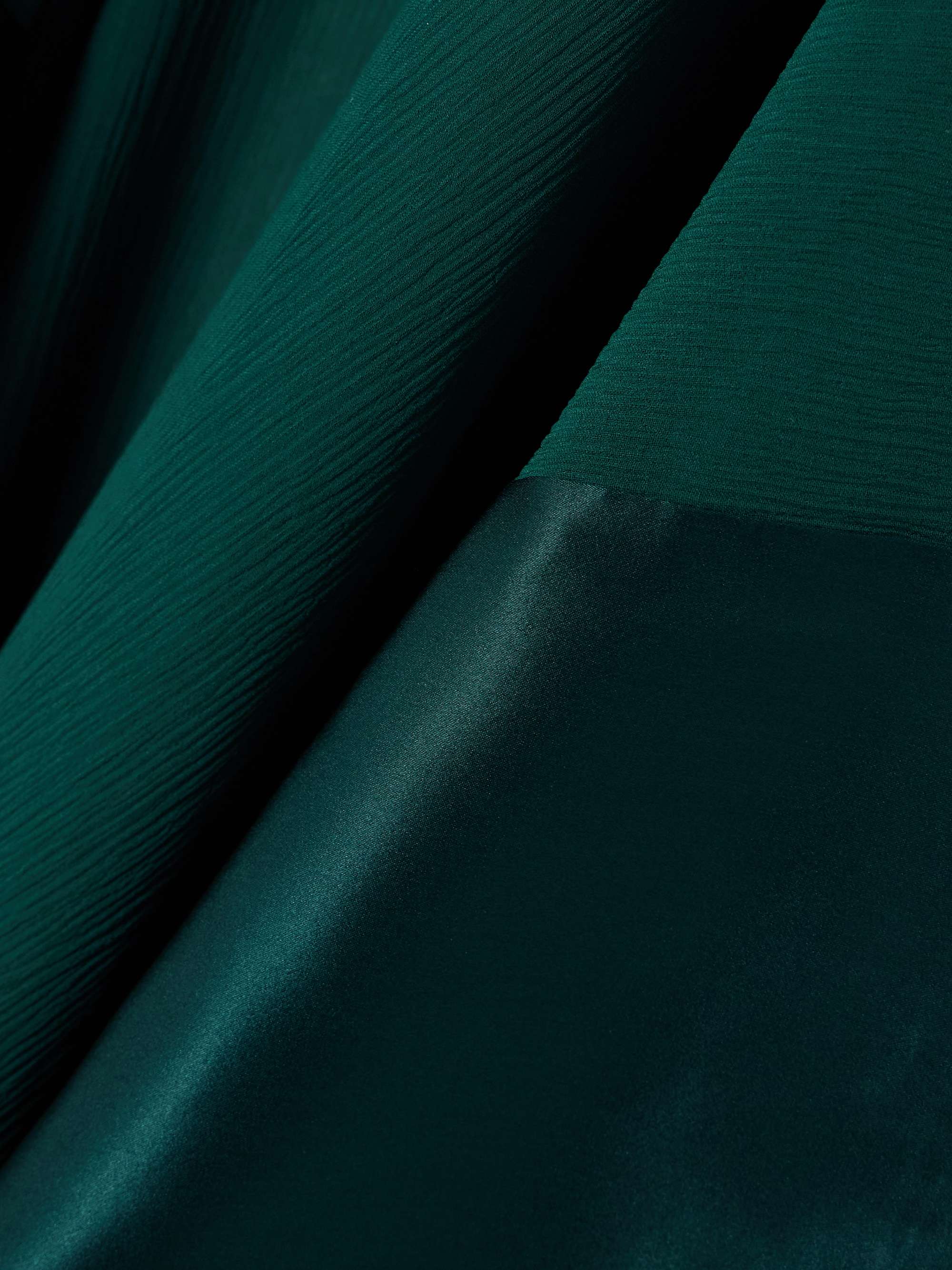 New Age Spirito satin-trimmed silk-chiffon gown view