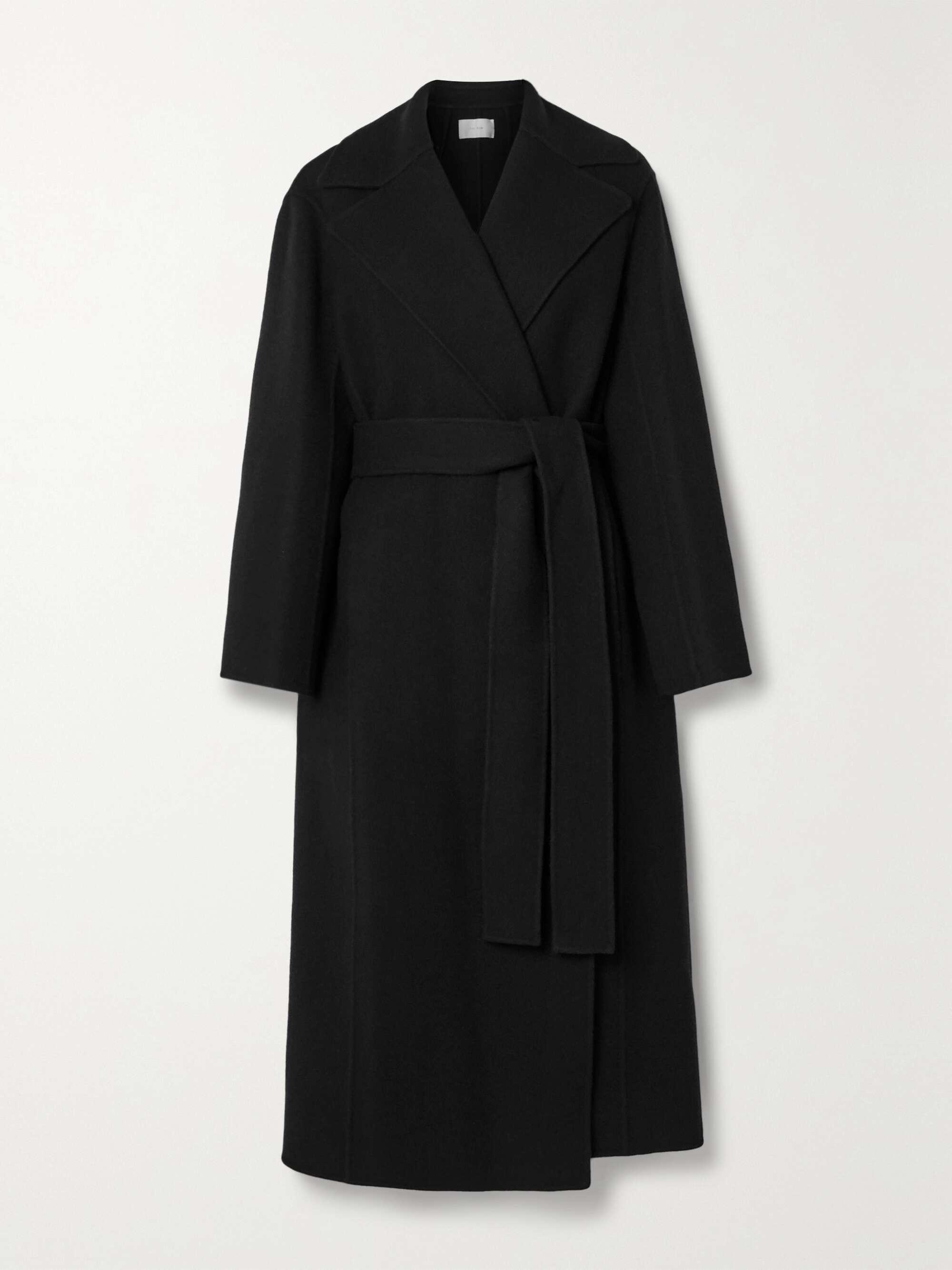 Essentials Malika belted wool-blend felt coat view