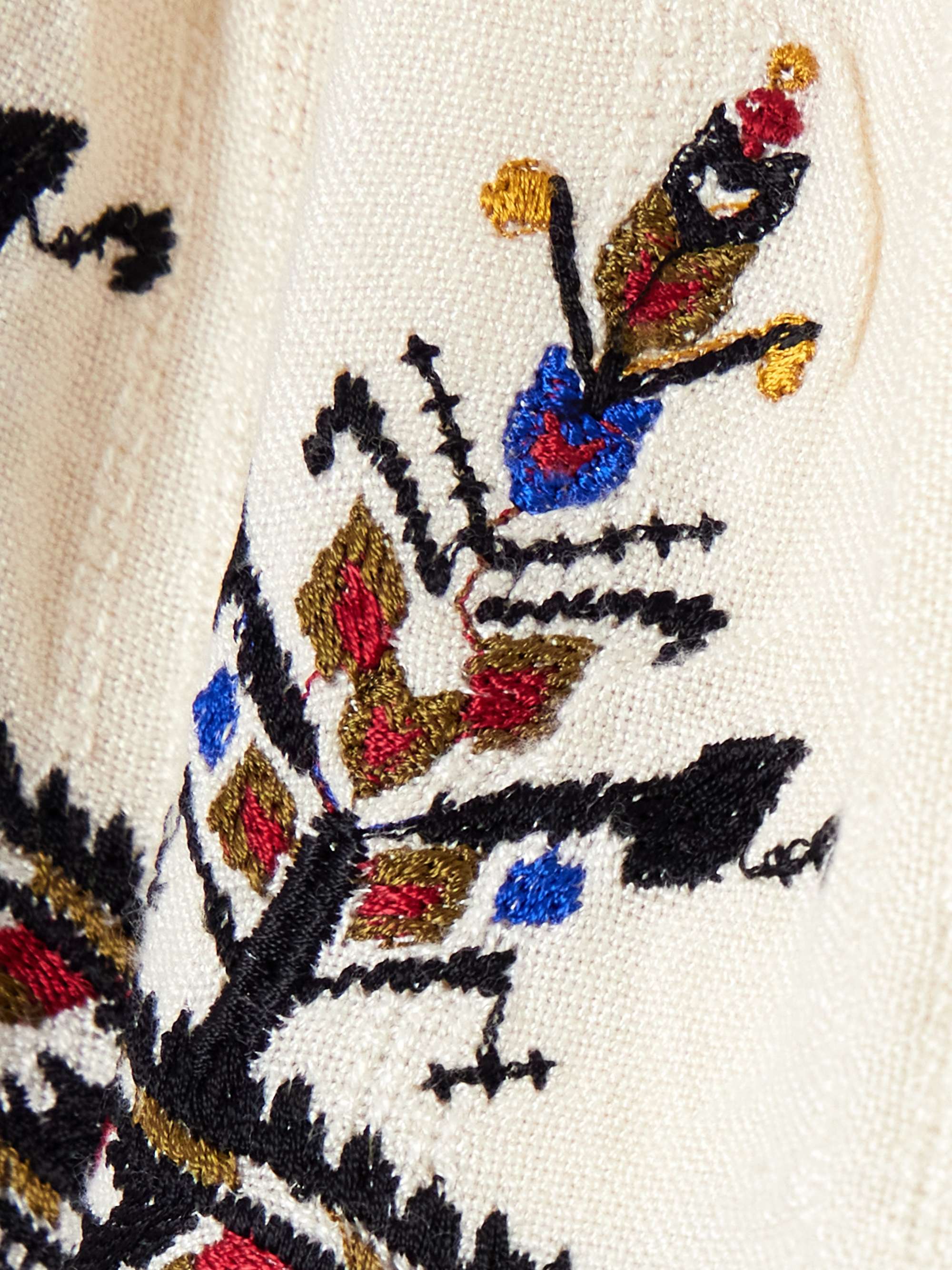Kriss frayed embroidered jacquard shorts view