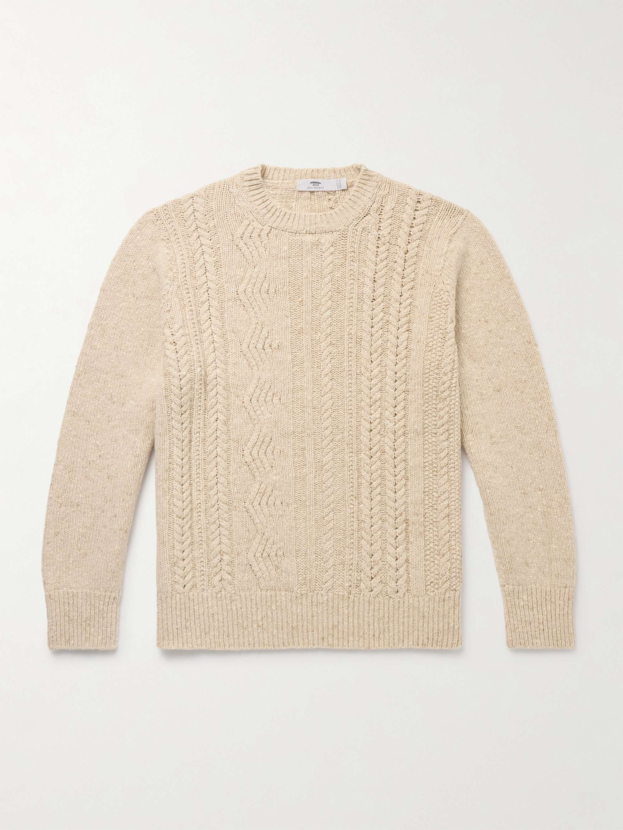 Ridge Cable-Knit Merino Wool and Cashmere-Blend Sweater view