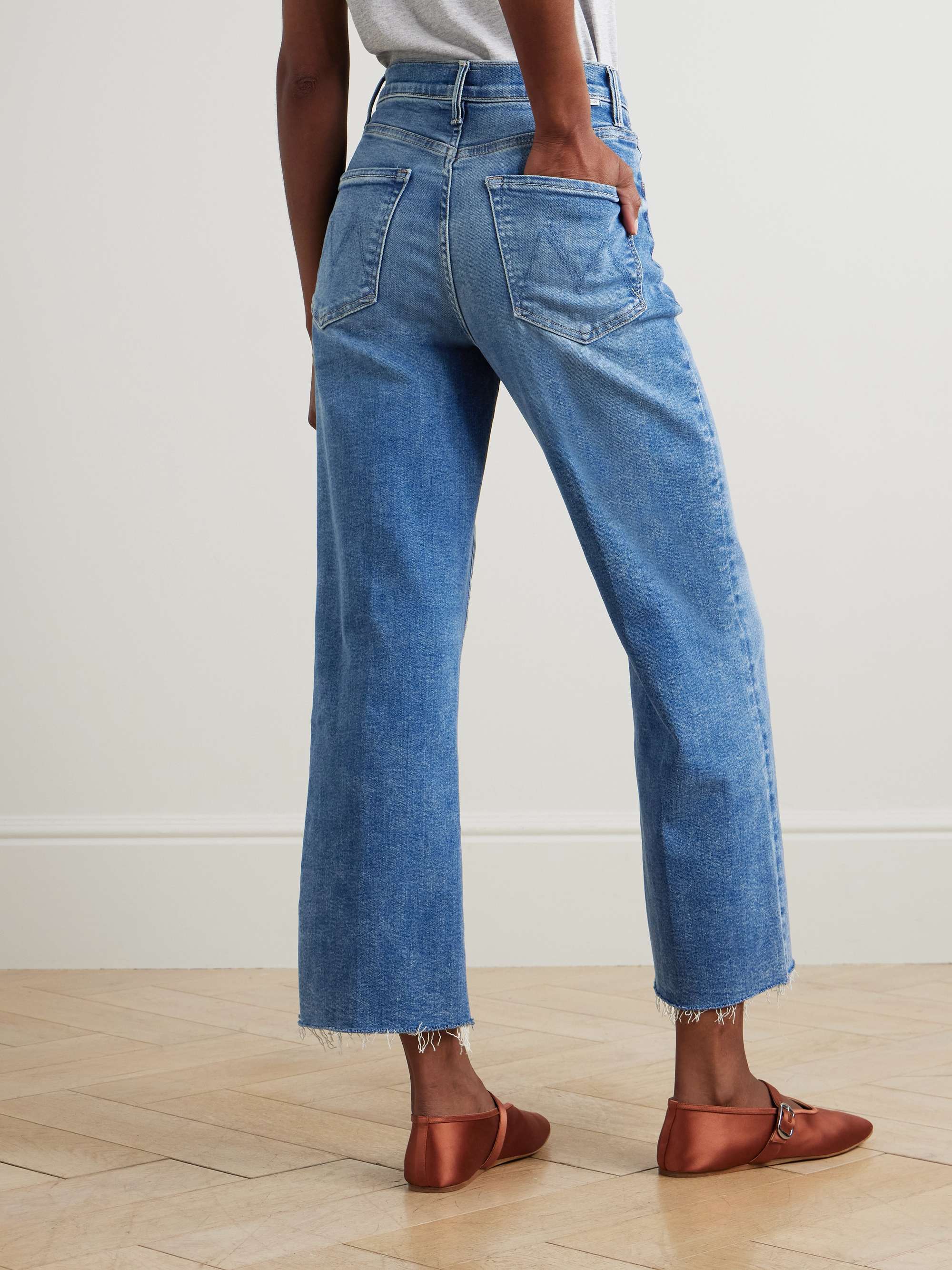 The Maven Ankle Fray high-rise flared jeans view