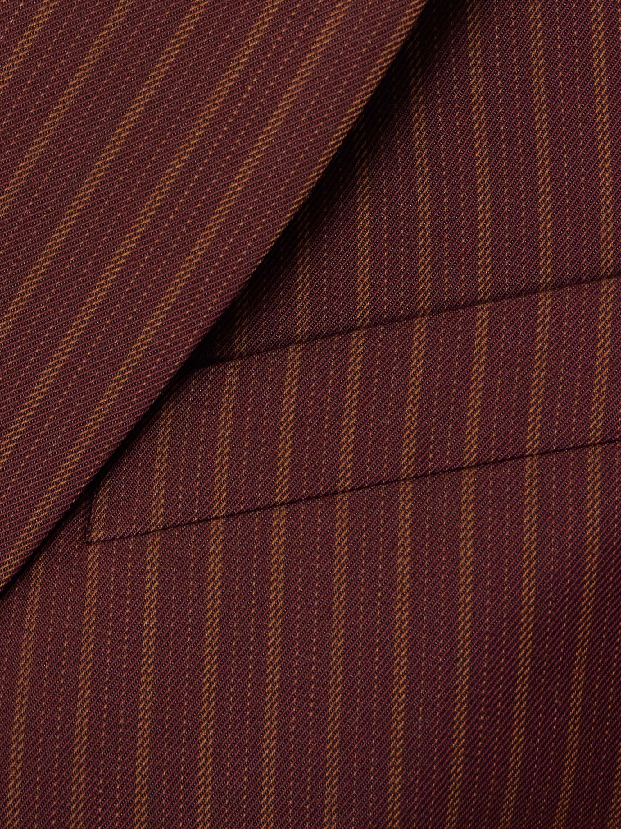 Striped wool-blend twill vest view