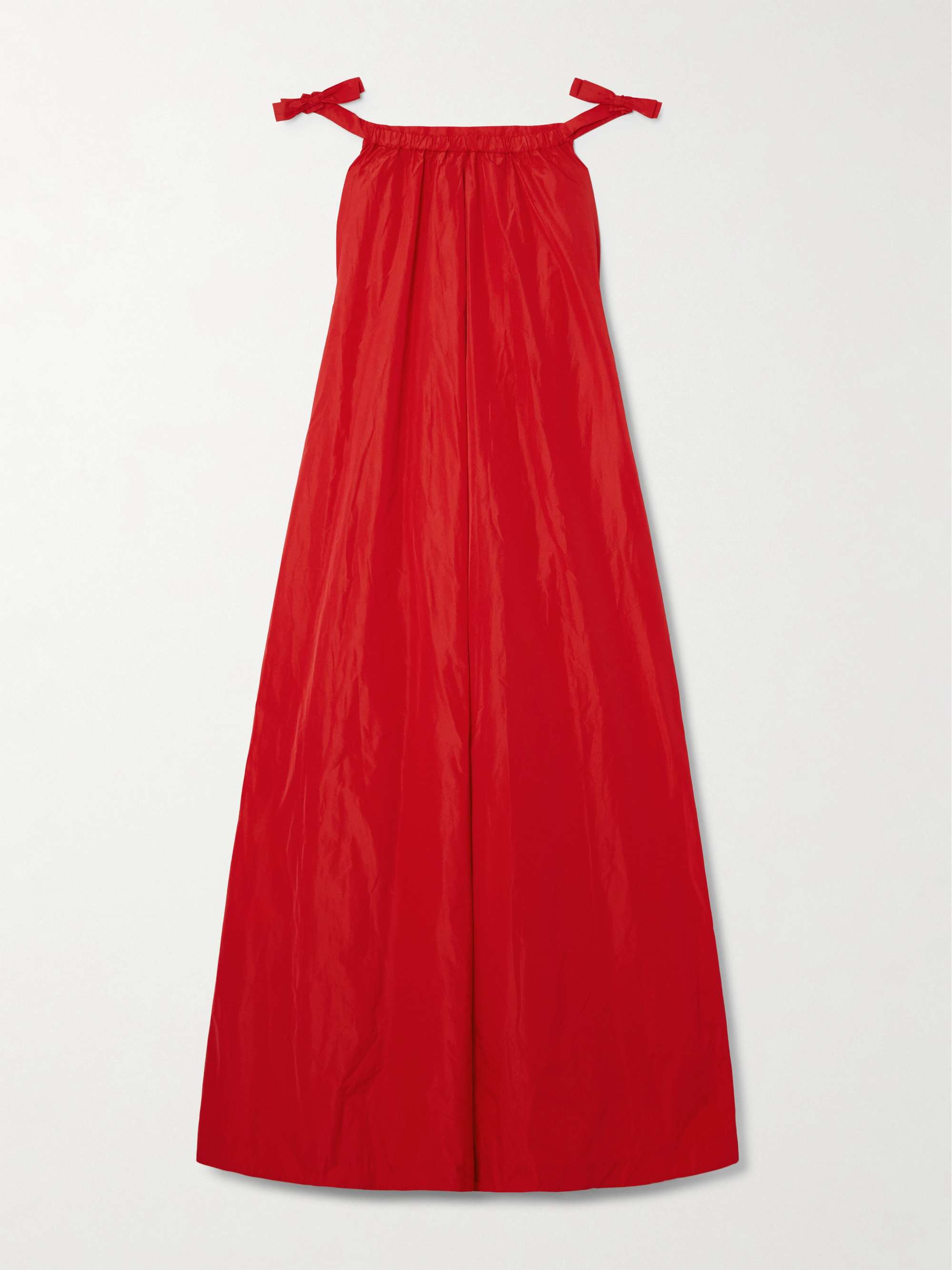 Brigitte off-the-shoulder bow-embellished taffeta gown view