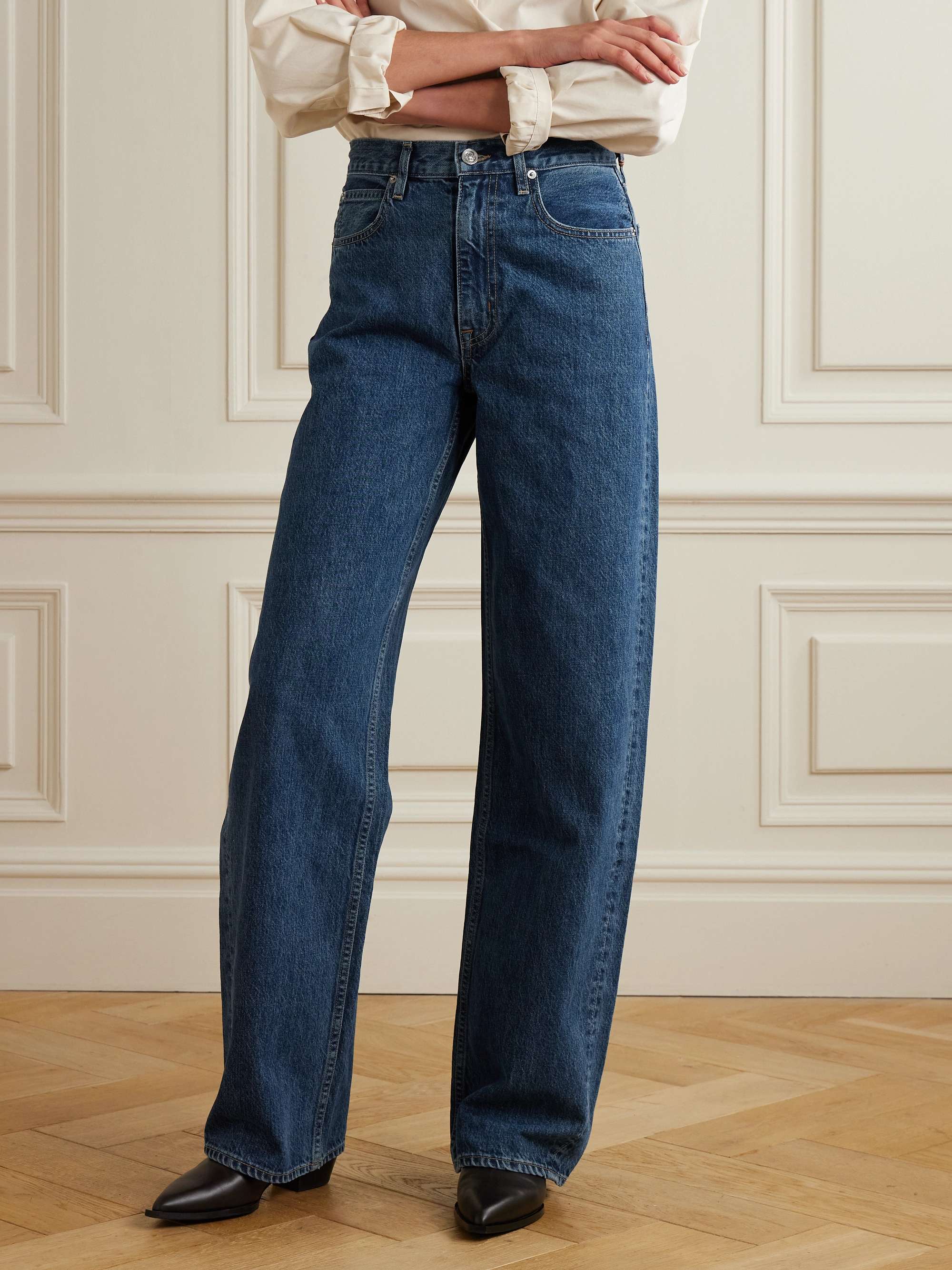 Cassie high-rise wide-leg jeans view