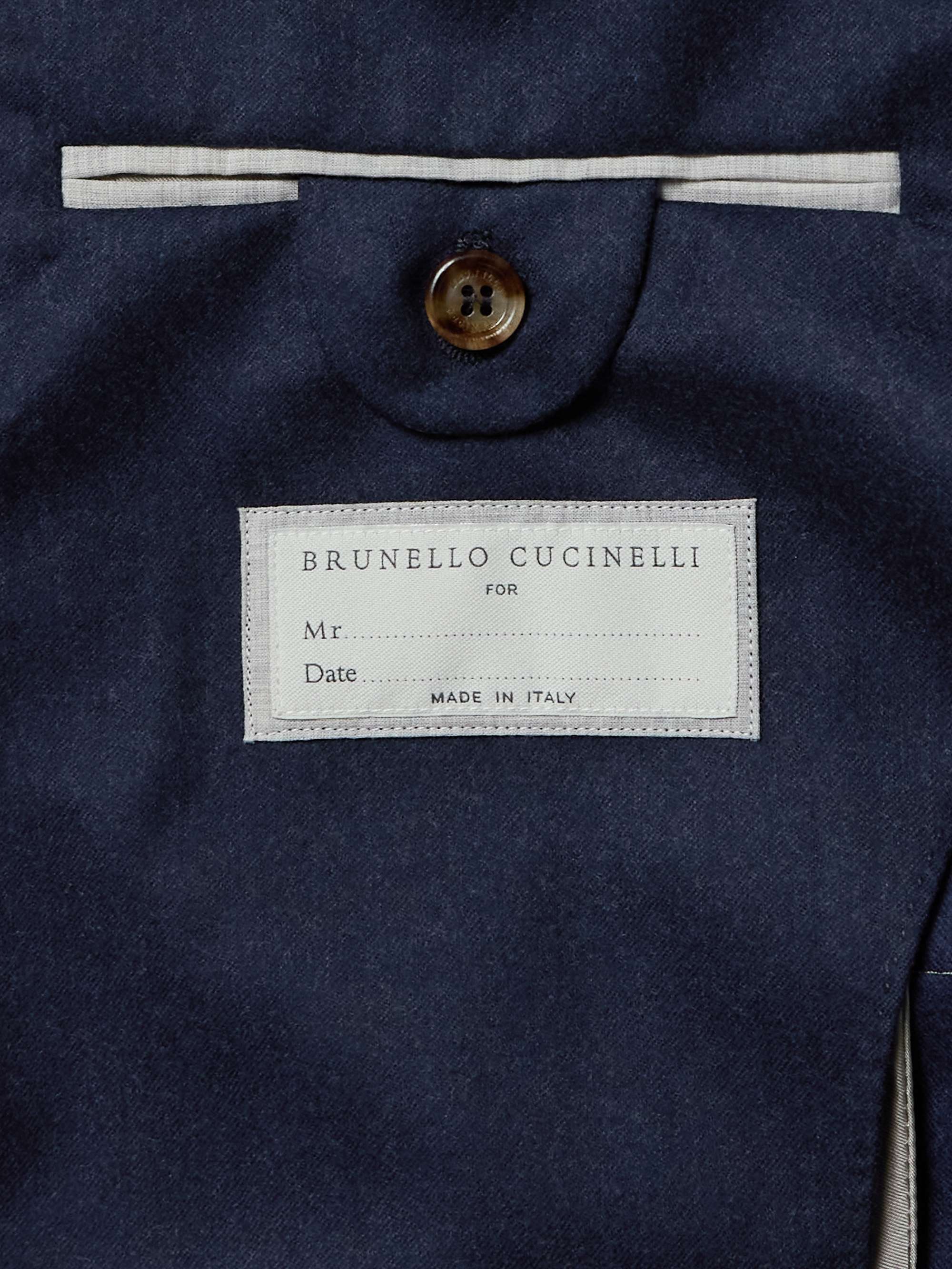 Unstructured Virgin Wool-Flannel Blazer view